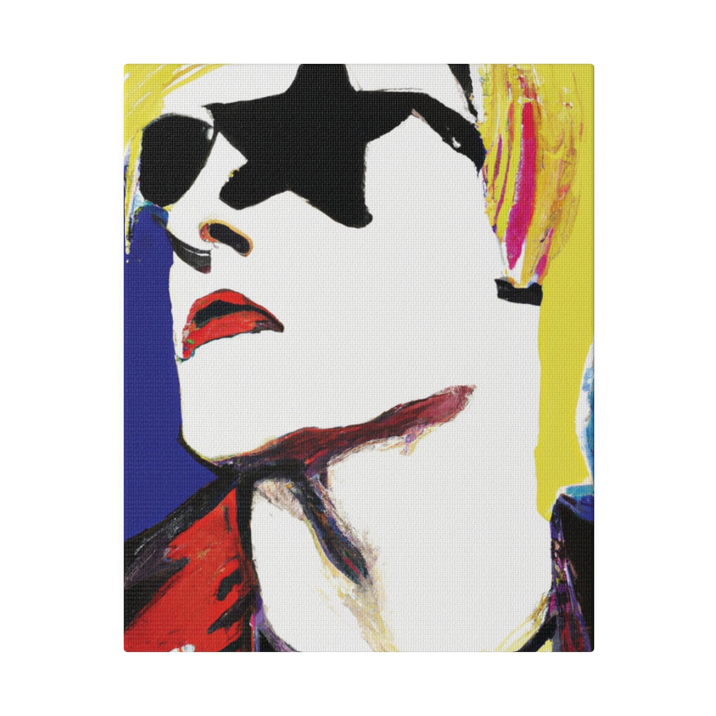 6807A - Rockstar Painting Print | Face | Abstract | Poster | Home Decor | Wall Art | Music Art | Canvas