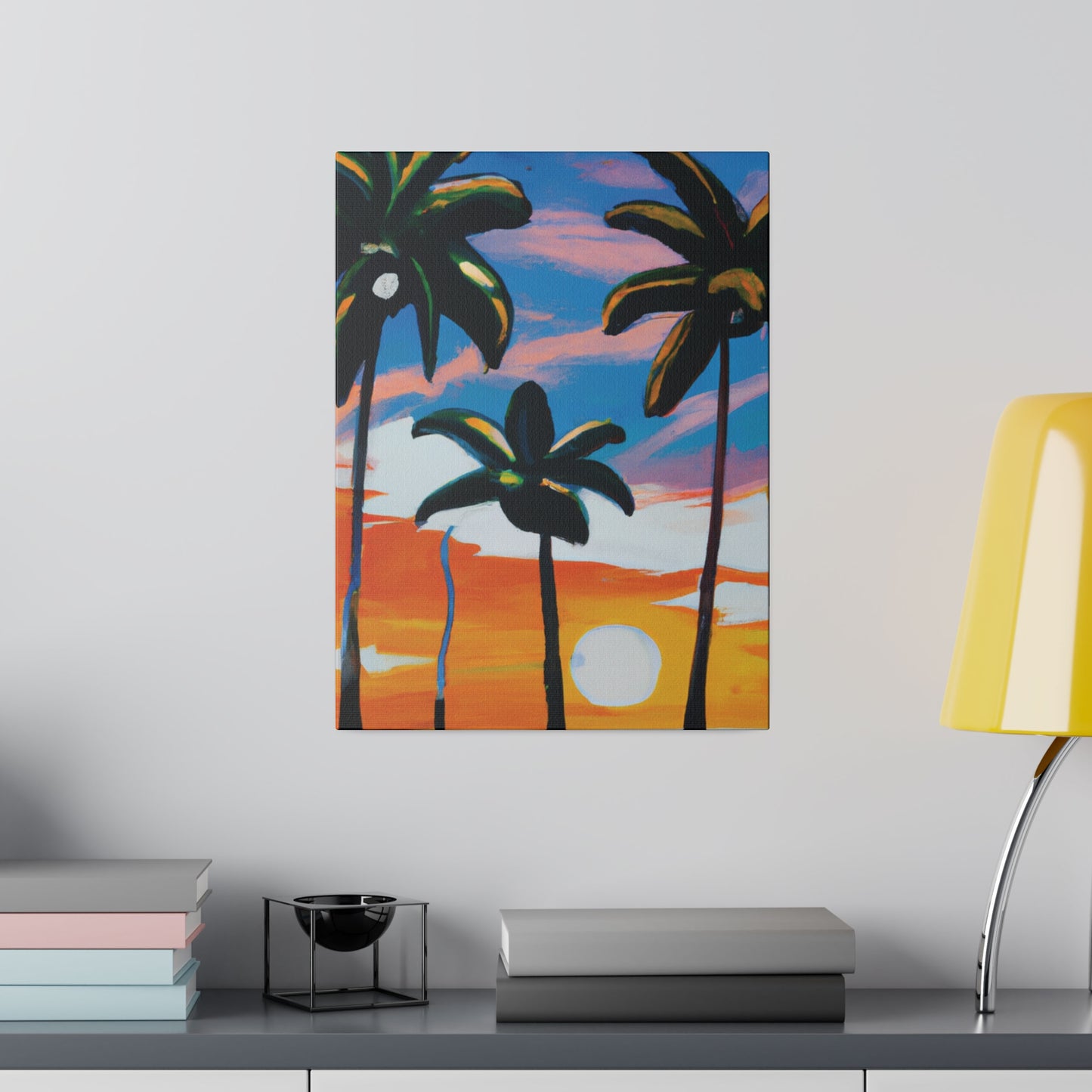 7745G - Miami Beach Sunset Painting Print | Miami | Beach | Sunset | Poster | Home Decor | Wall Art | Canvas