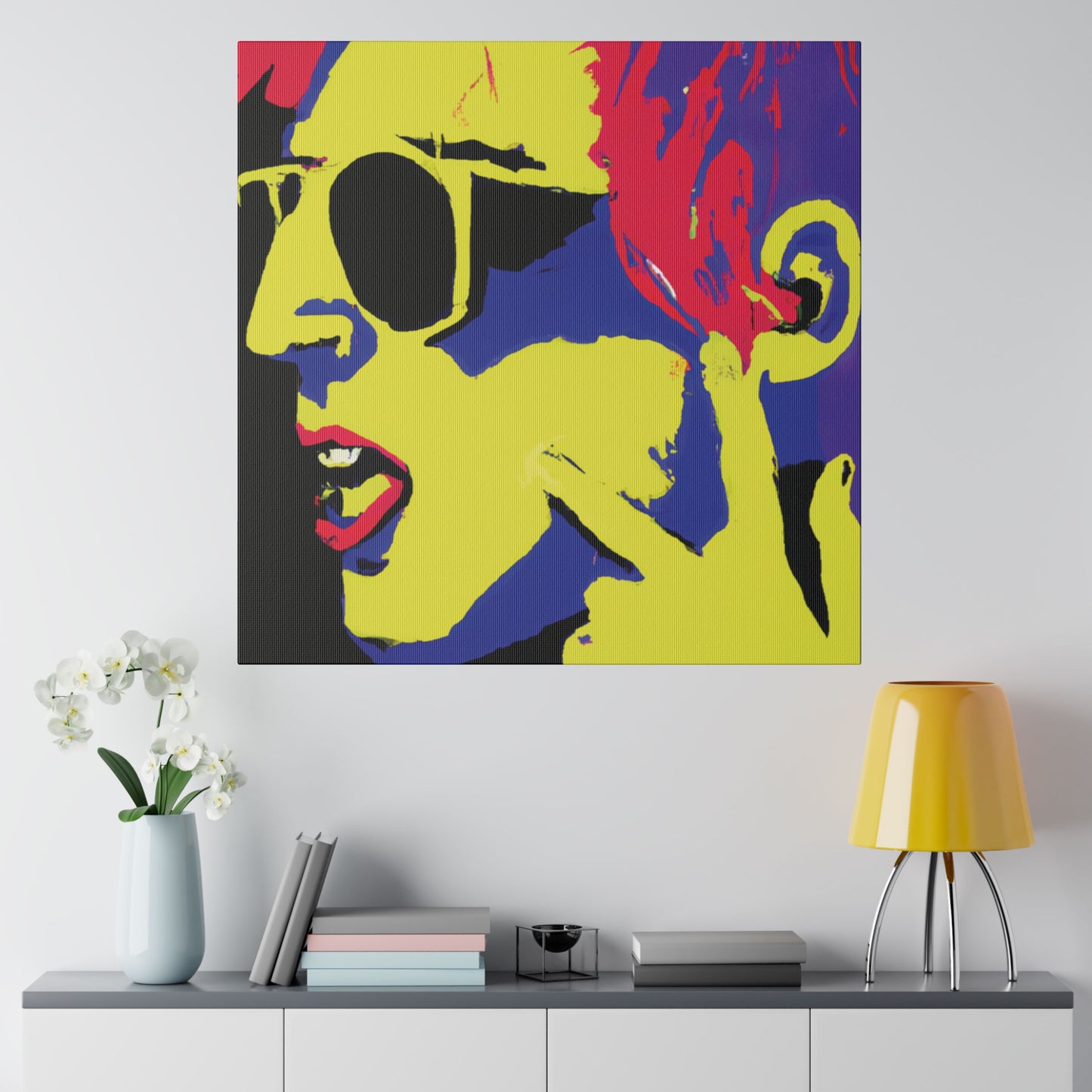 8776P - Rockstar Painting Print | Face | Abstract | Poster | Home Decor | Wall Art | Music Art | Canvas