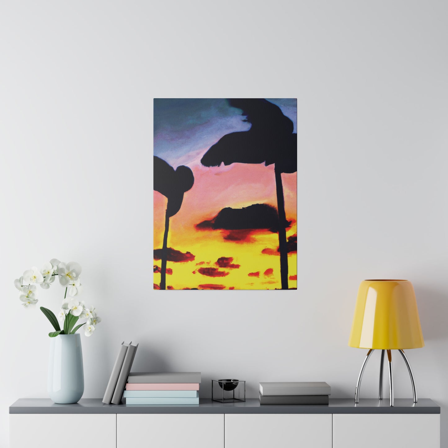 7515G - Miami Beach Sunset Painting Print | Miami | Beach | Sunset | Poster | Home Decor | Wall Art | Canvas