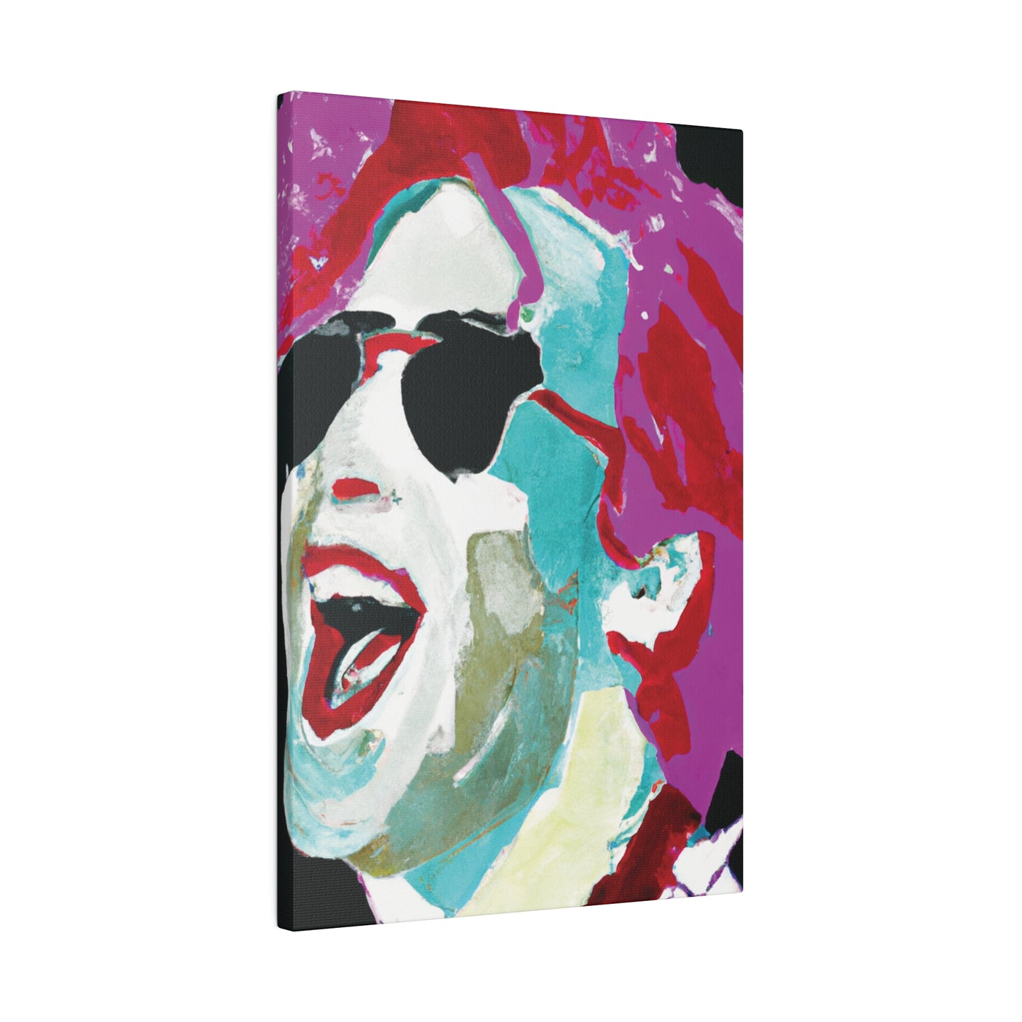 7676H - Rockstar Painting Print | Face | Abstract | Poster | Home Decor | Wall Art | Music Art | Canvas