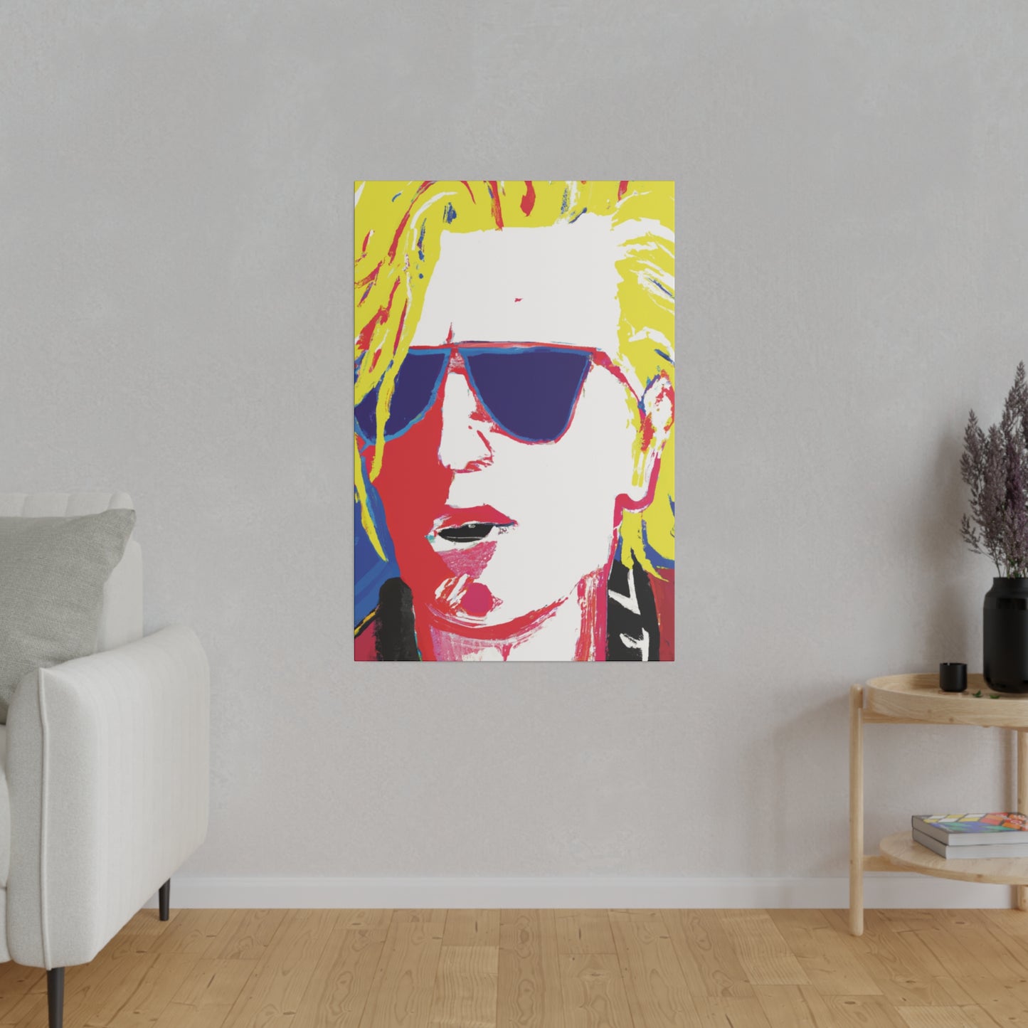 7405Y - Rockstar Painting Print | Face | Abstract | Poster | Home Decor | Wall Art | Music Art | Canvas