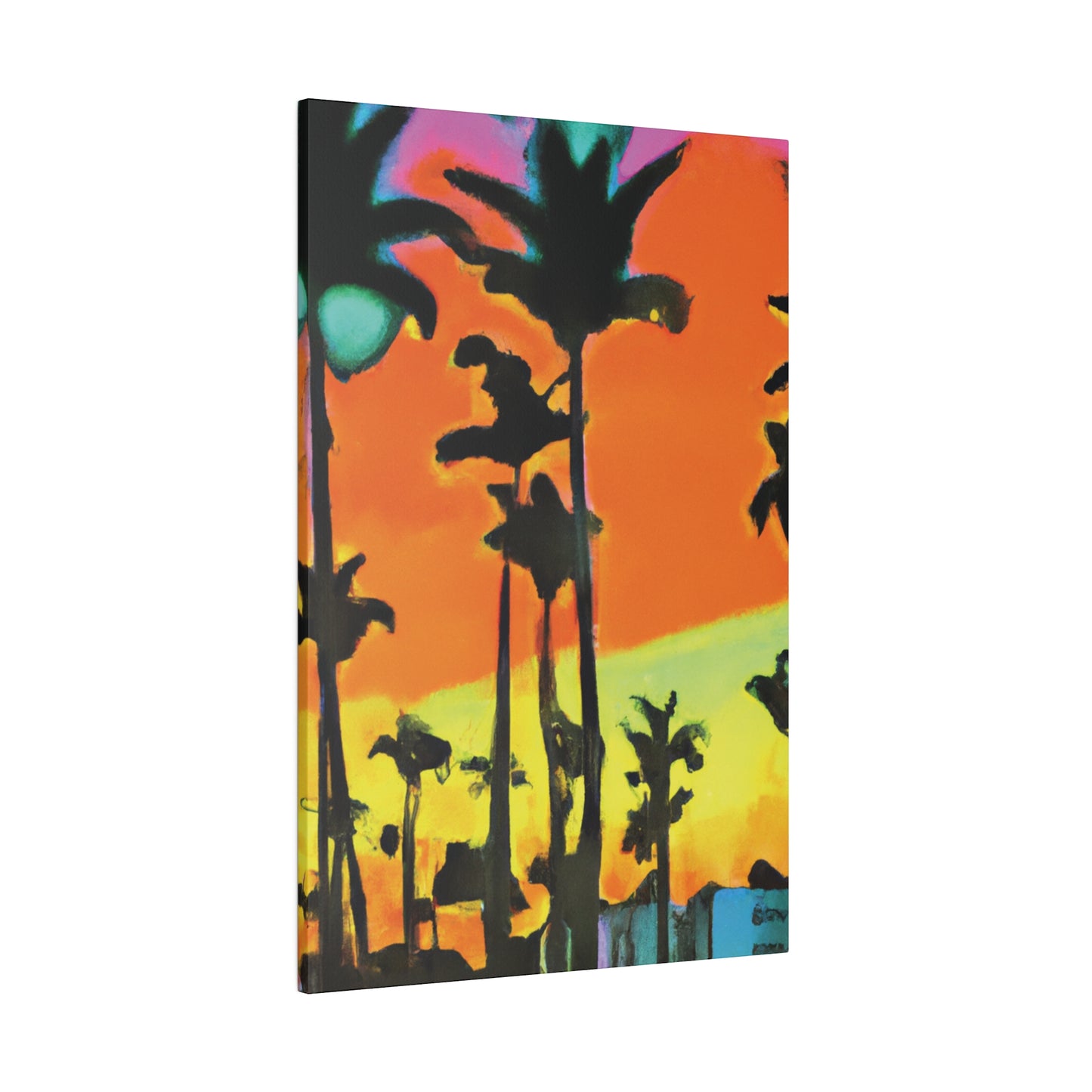 6096Q - Miami Beach Sunset Painting Print | Miami | Beach | Sunset | Poster | Home Decor | Wall Art | Canvas