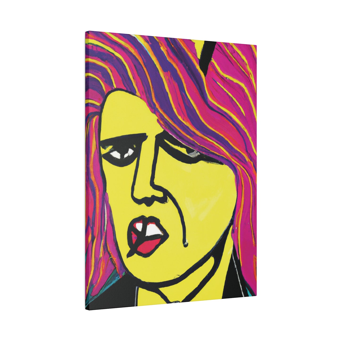 6639Q - Rockstar Painting Print | Face | Abstract | Poster | Home Decor | Wall Art | Music Art | Canvas