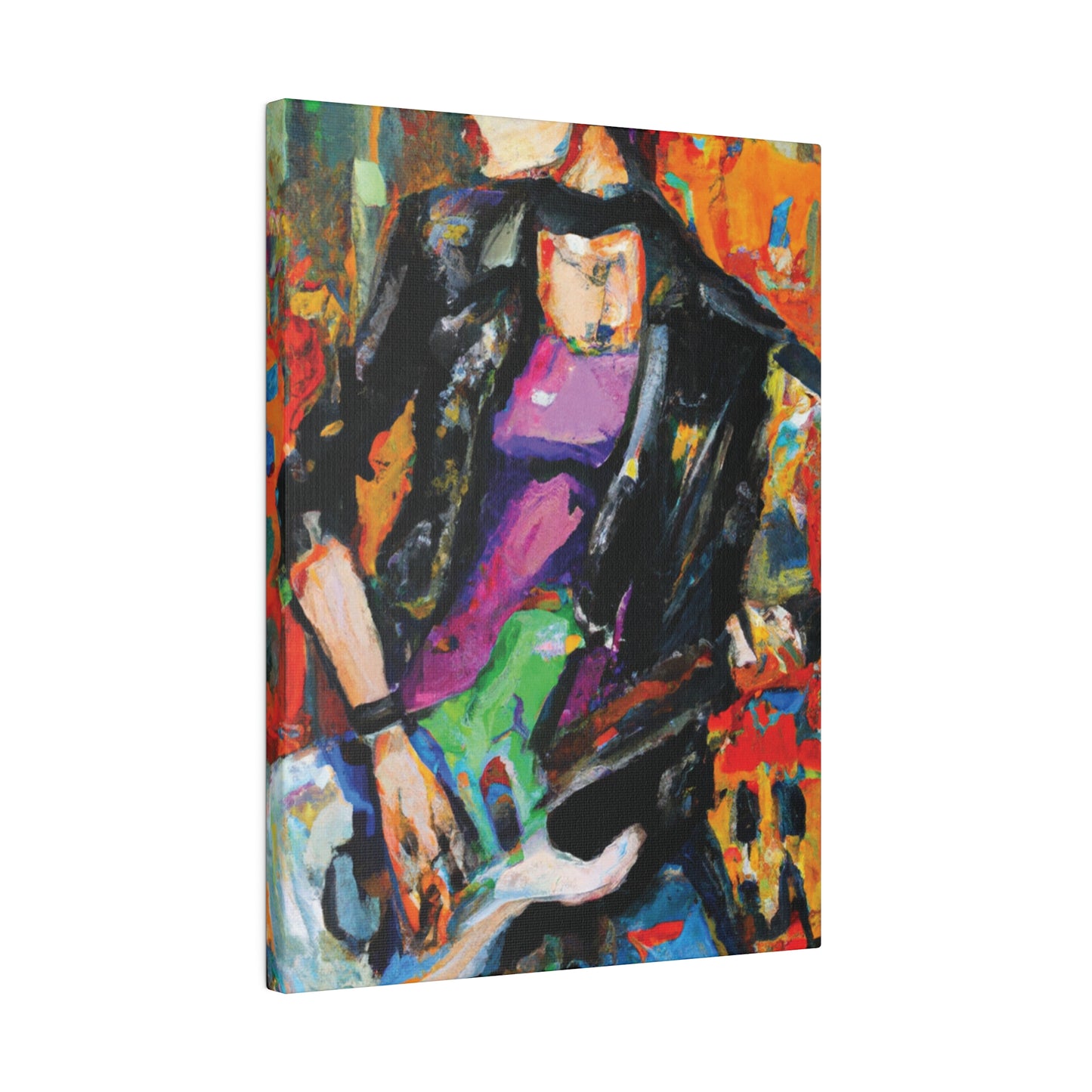 4895R - Rockstar Oil Painting Style Print | Poster | Home Decor | Wall Art | Music Art | Canvas