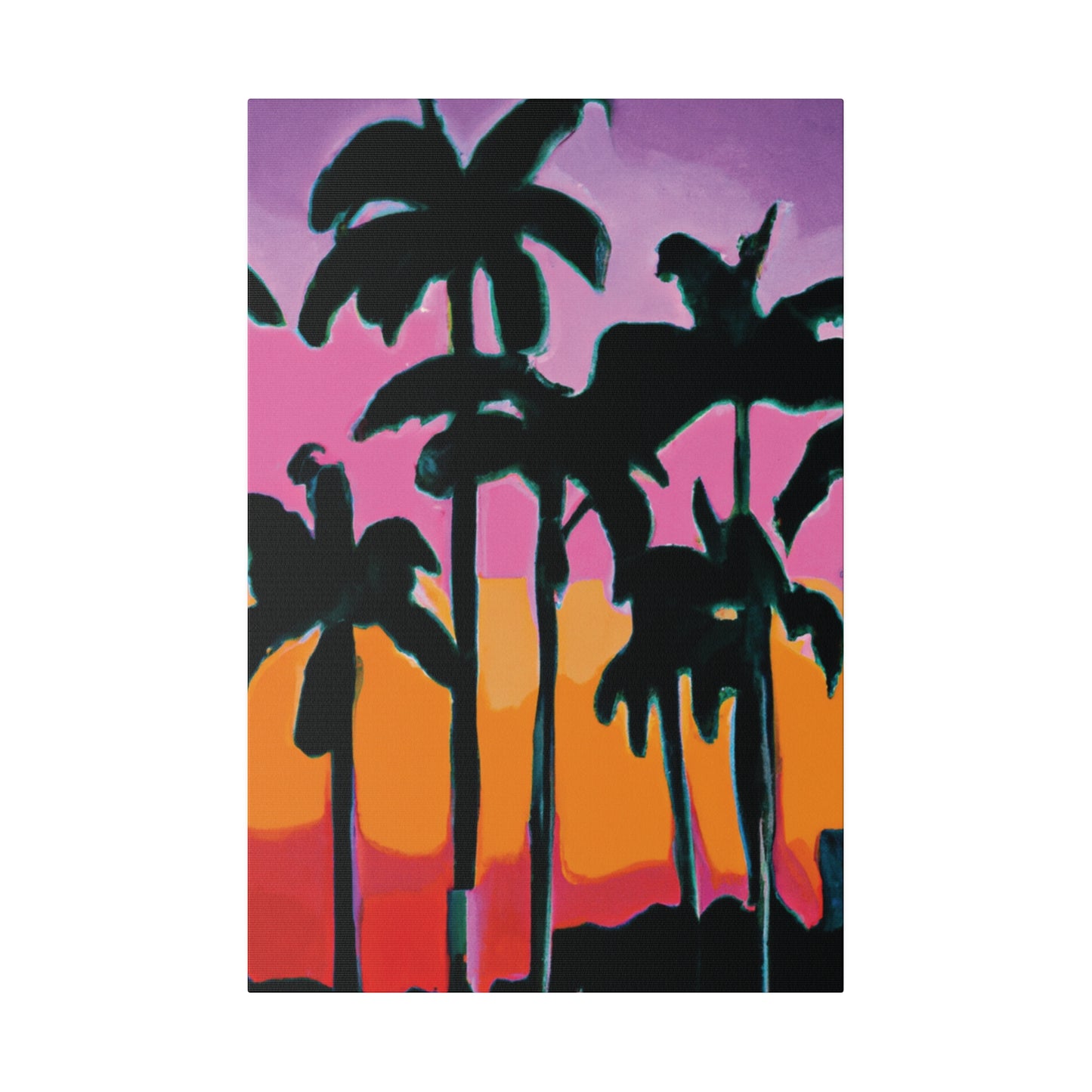 5108P - Miami Beach Sunset Painting Print | Miami | Beach | Sunset | Poster | Home Decor | Wall Art | Canvas