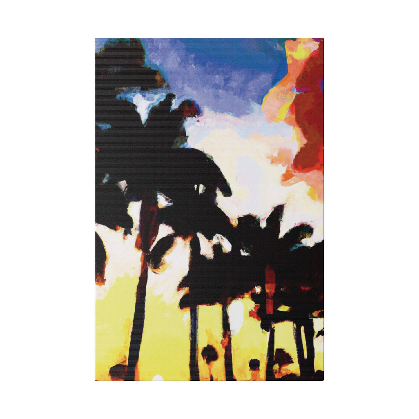 9127M - Miami Beach Sunset Painting Print | Miami | Beach | Sunset | Poster | Home Decor | Wall Art | Canvas
