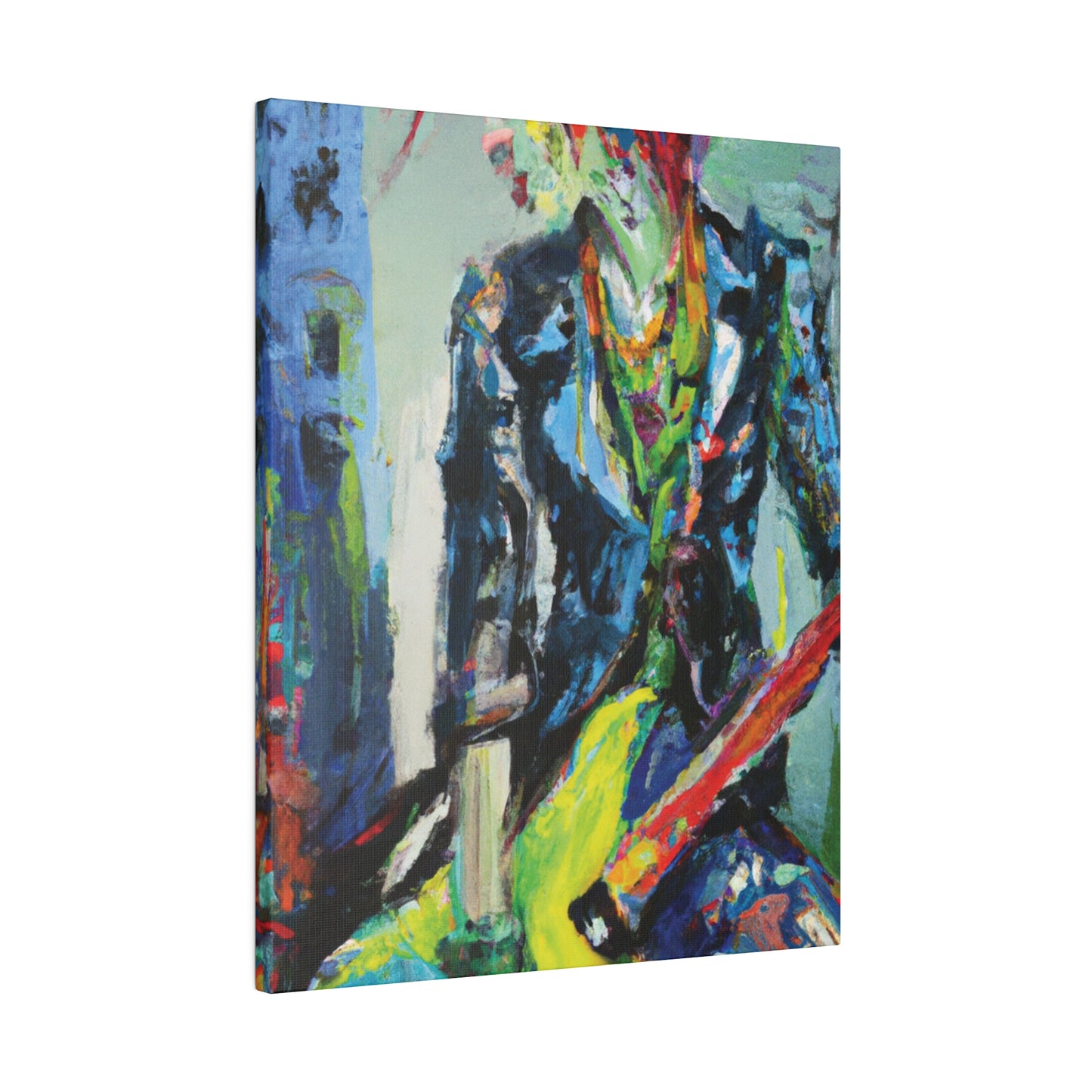5111Y - Rockstar Oil Painting Style Print | Poster | Home Decor | Wall Art | Music Art | Canvas