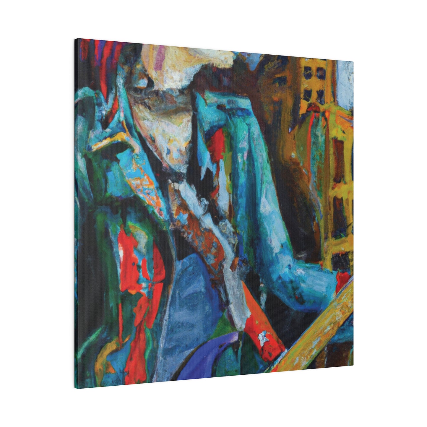 8911G - Rockstar Oil Painting Style Print | Poster | Home Decor | Wall Art | Music Art | Canvas