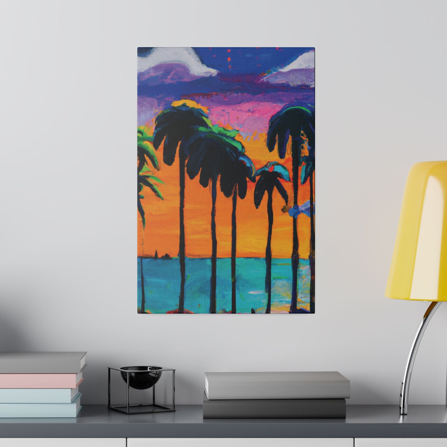 9331M - Miami Beach Sunset Painting Print | Miami | Beach | Sunset | Poster | Home Decor | Wall Art | Canvas