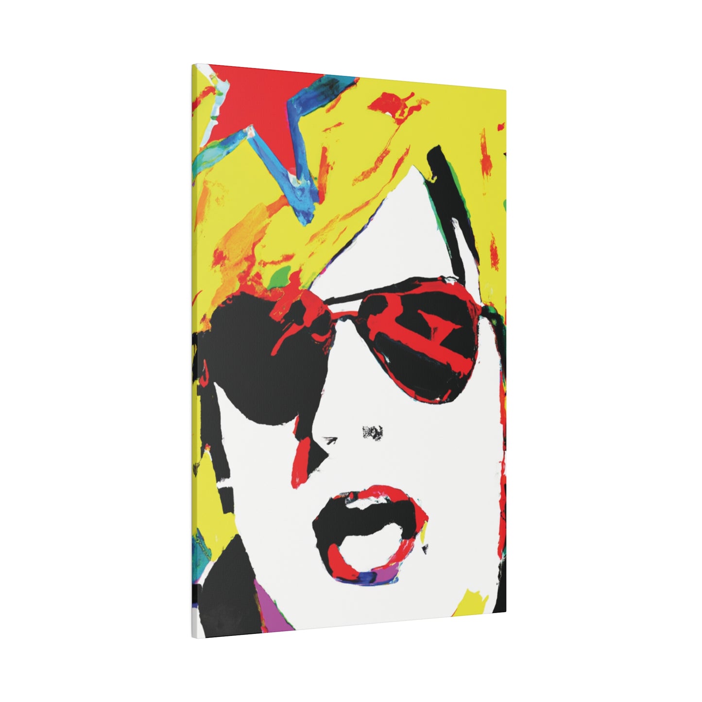 7931Q - Rockstar Painting Print | Face | Abstract | Poster | Home Decor | Wall Art | Music Art | Canvas