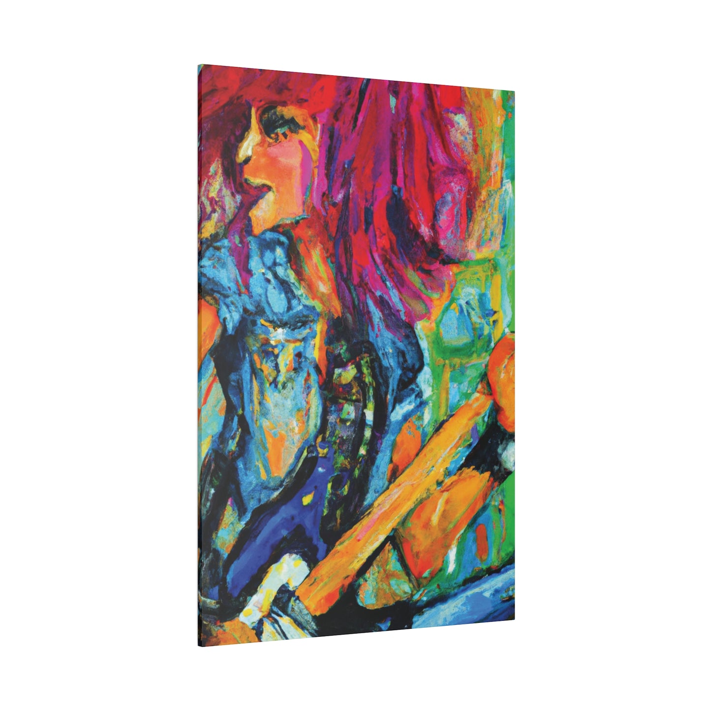 9483V - Rockstar Oil Painting Style Print | Poster | Home Decor | Wall Art | Music Art | Canvas