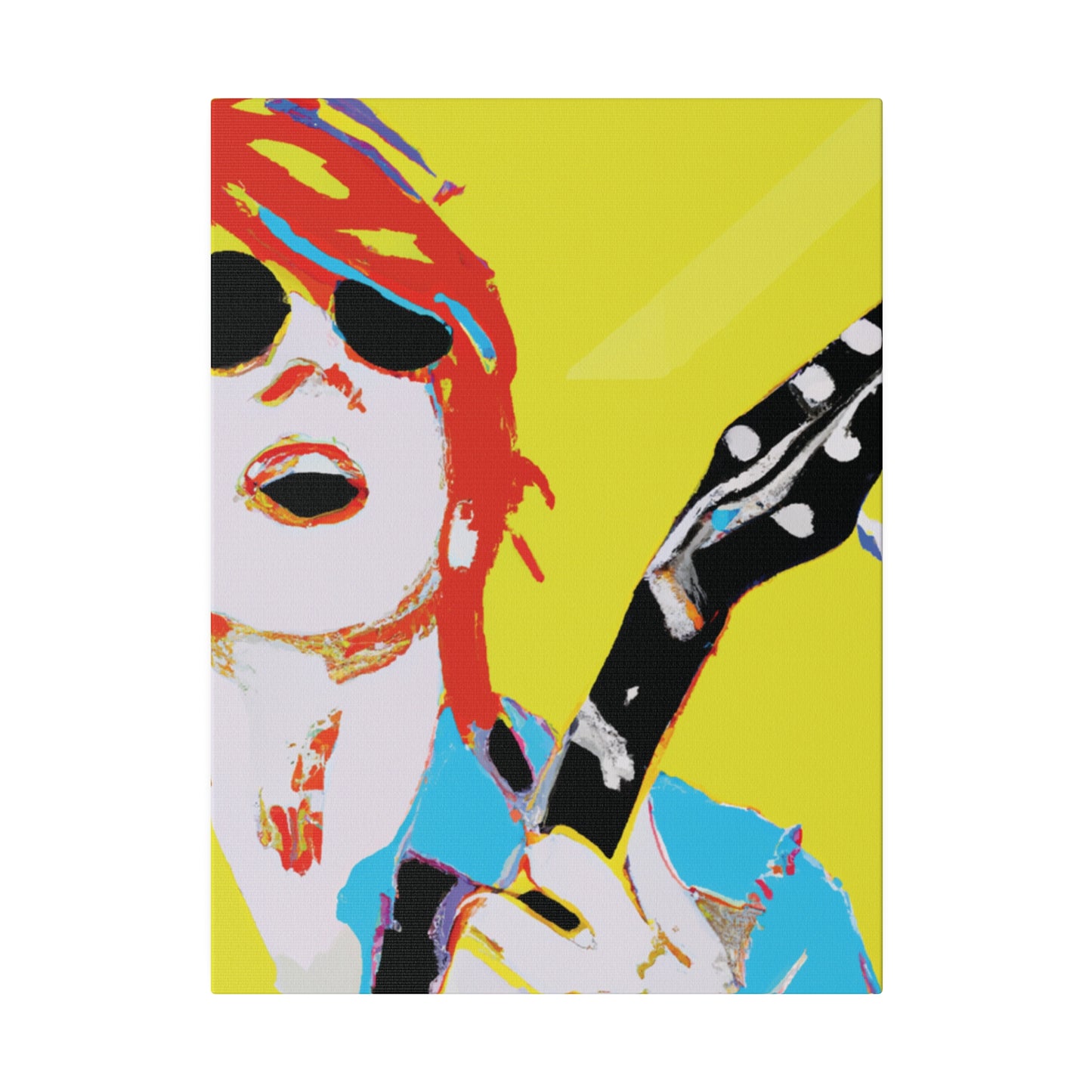 846Q - Rockstar Painting Print | Face | Abstract | Poster | Home Decor | Wall Art | Music Art | Canvas