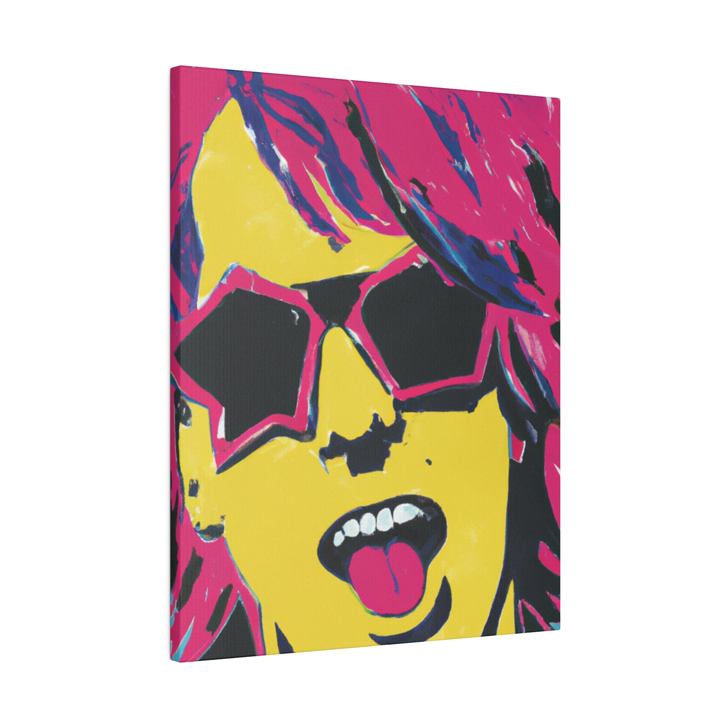 2536W - Rockstar Painting Print | Face | Abstract | Poster | Home Decor | Wall Art | Music Art | Canvas