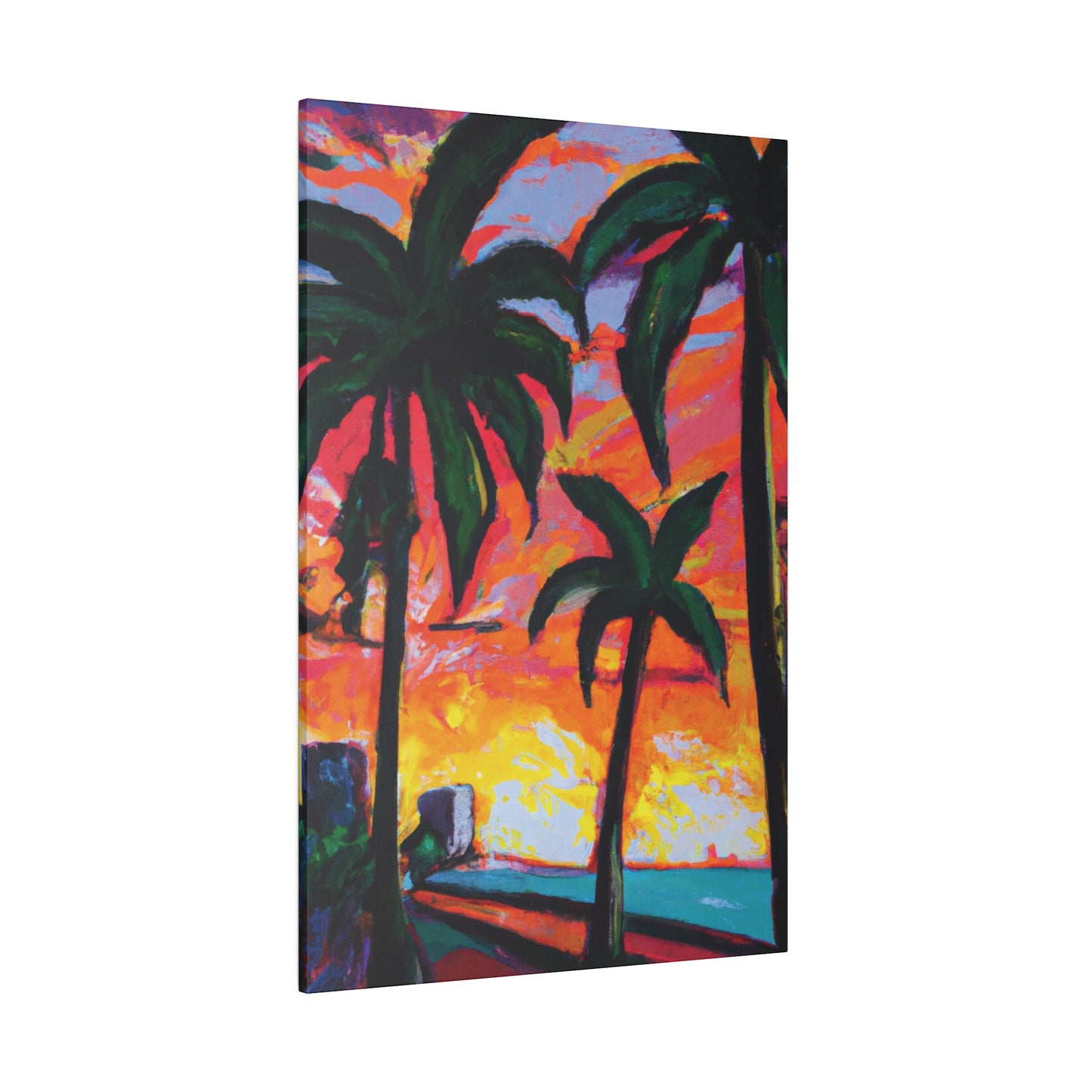 5471R - Miami Beach Sunset Painting Print | Miami | Beach | Sunset | Poster | Home Decor | Wall Art | Canvas