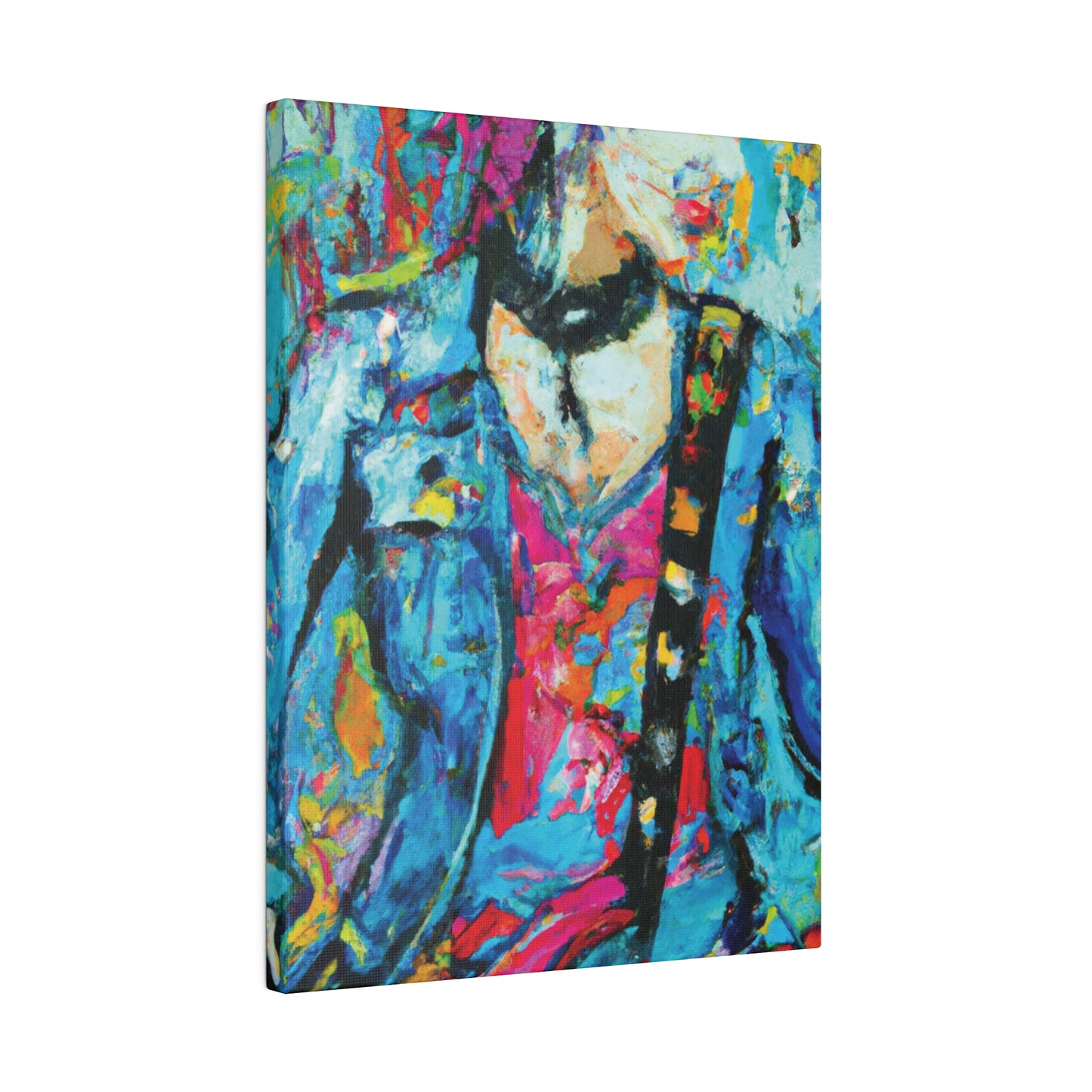 8374W - Rockstar Oil Painting Style Print | Poster | Home Decor | Wall Art | Music Art | Canvas