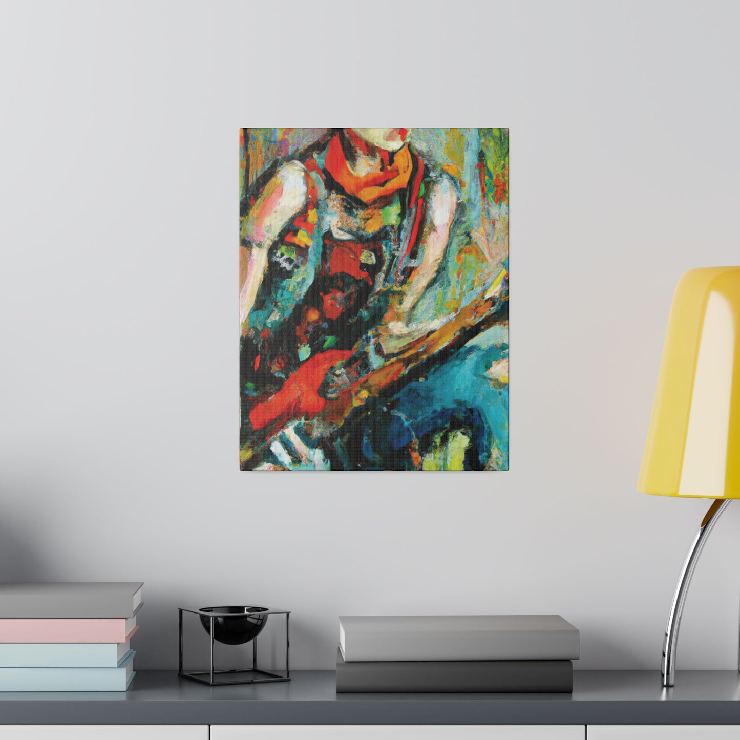 7494M - Rockstar Oil Painting Style Print | Poster | Home Decor | Wall Art | Music Art | Canvas