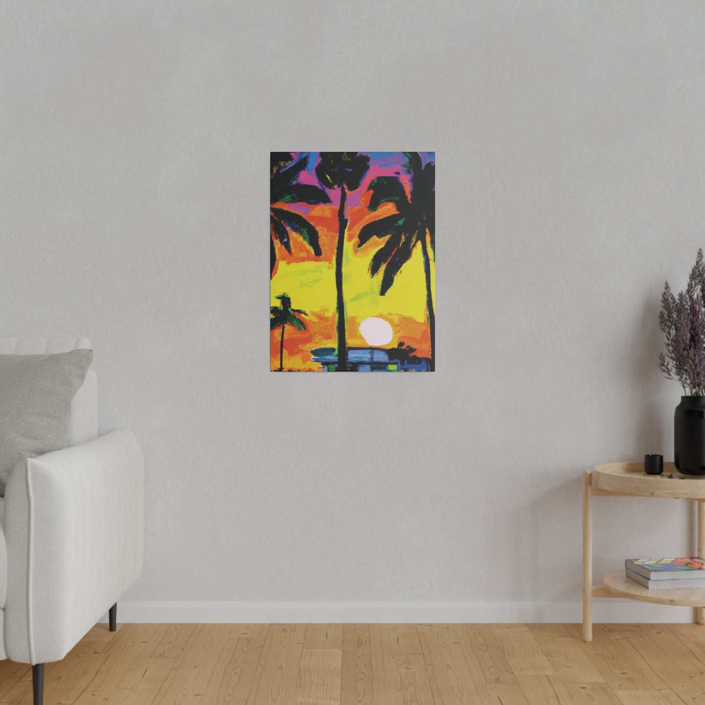 5285D - Miami Beach Sunset Painting Print | Miami | Beach | Sunset | Poster | Home Decor | Wall Art | Canvas