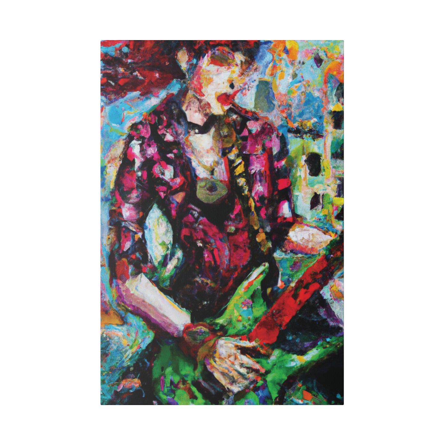 9453F - Rockstar Oil Painting Style Print | Poster | Home Decor | Wall Art | Music Art | Canvas