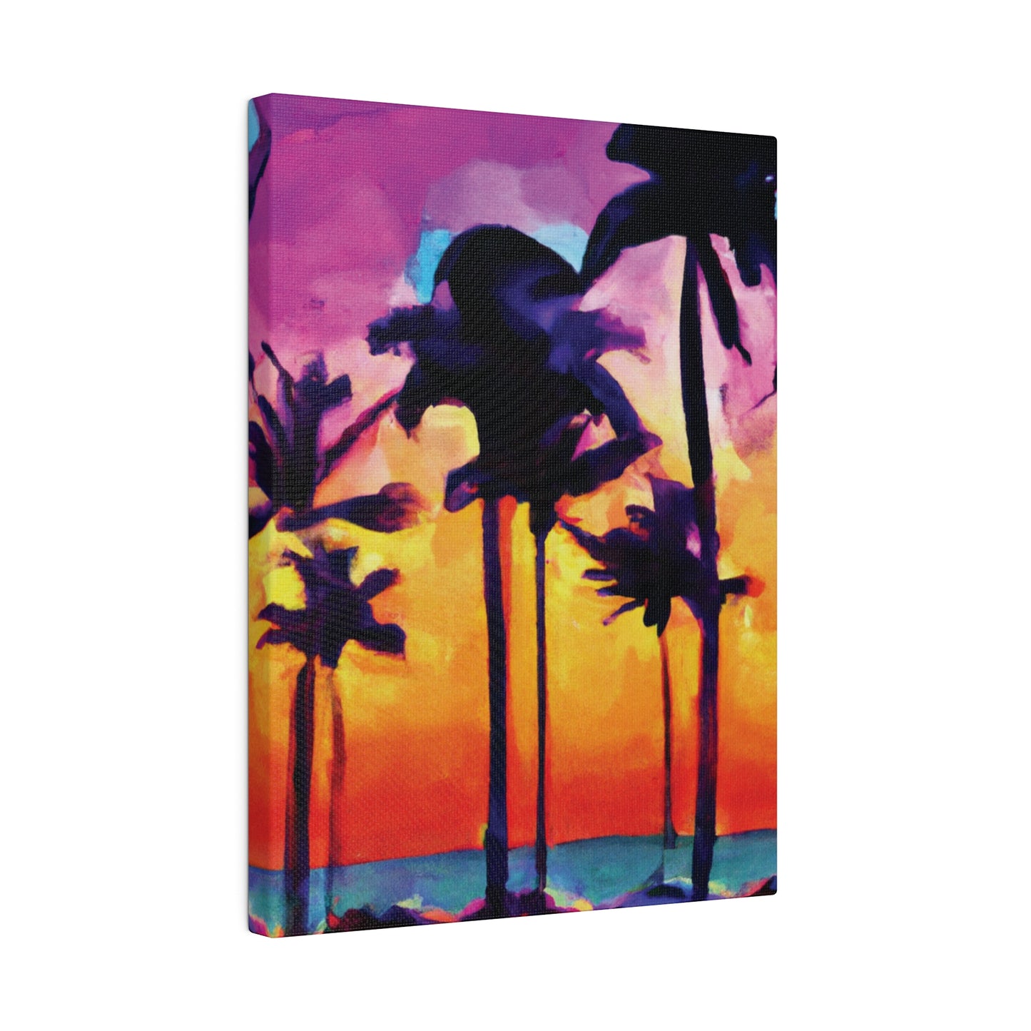 9824V - Miami Beach Sunset Painting Print | Miami | Beach | Sunset | Poster | Home Decor | Wall Art | Canvas
