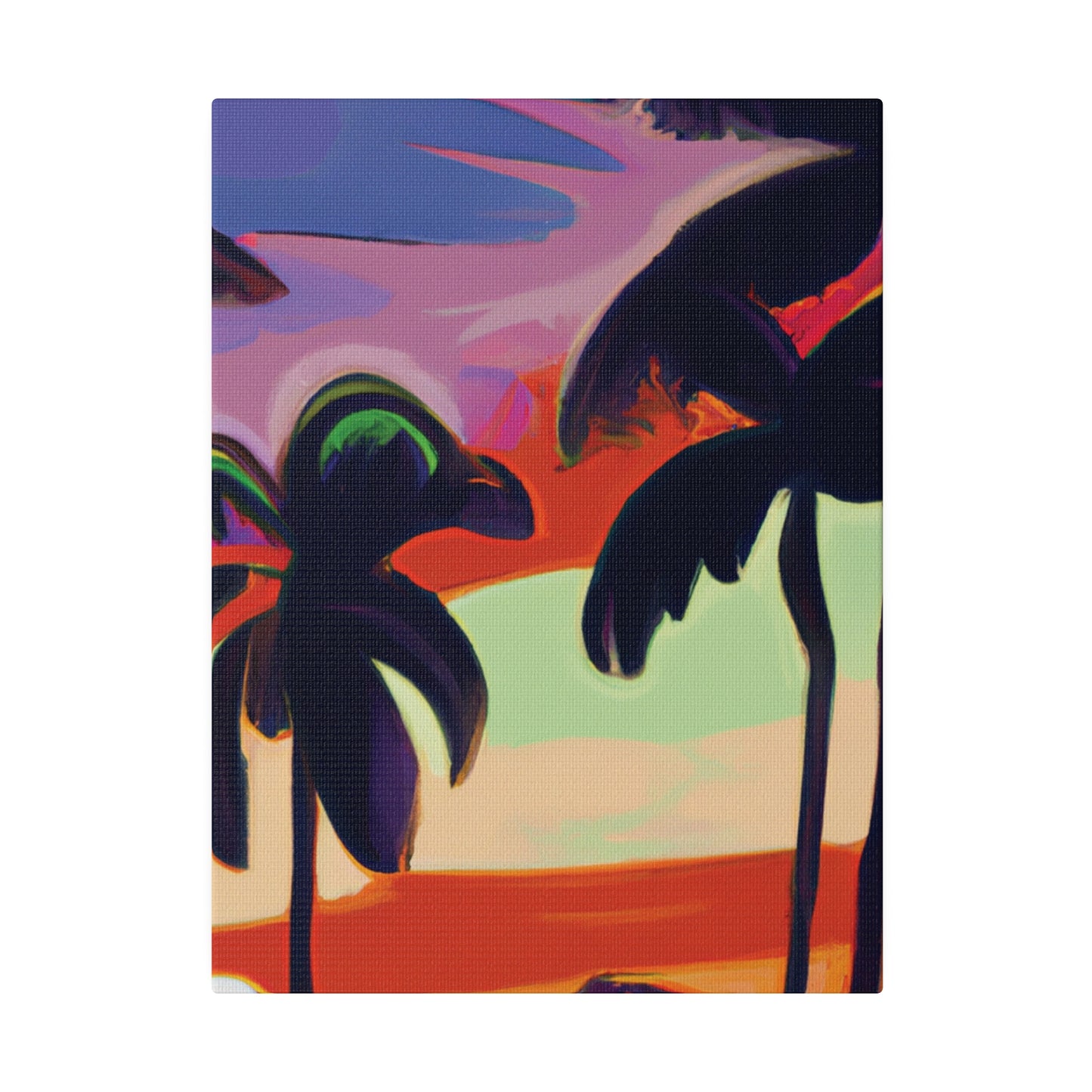 4438V - Miami Beach Sunset Painting Print | Miami | Beach | Sunset | Poster | Home Decor | Wall Art | Canvas