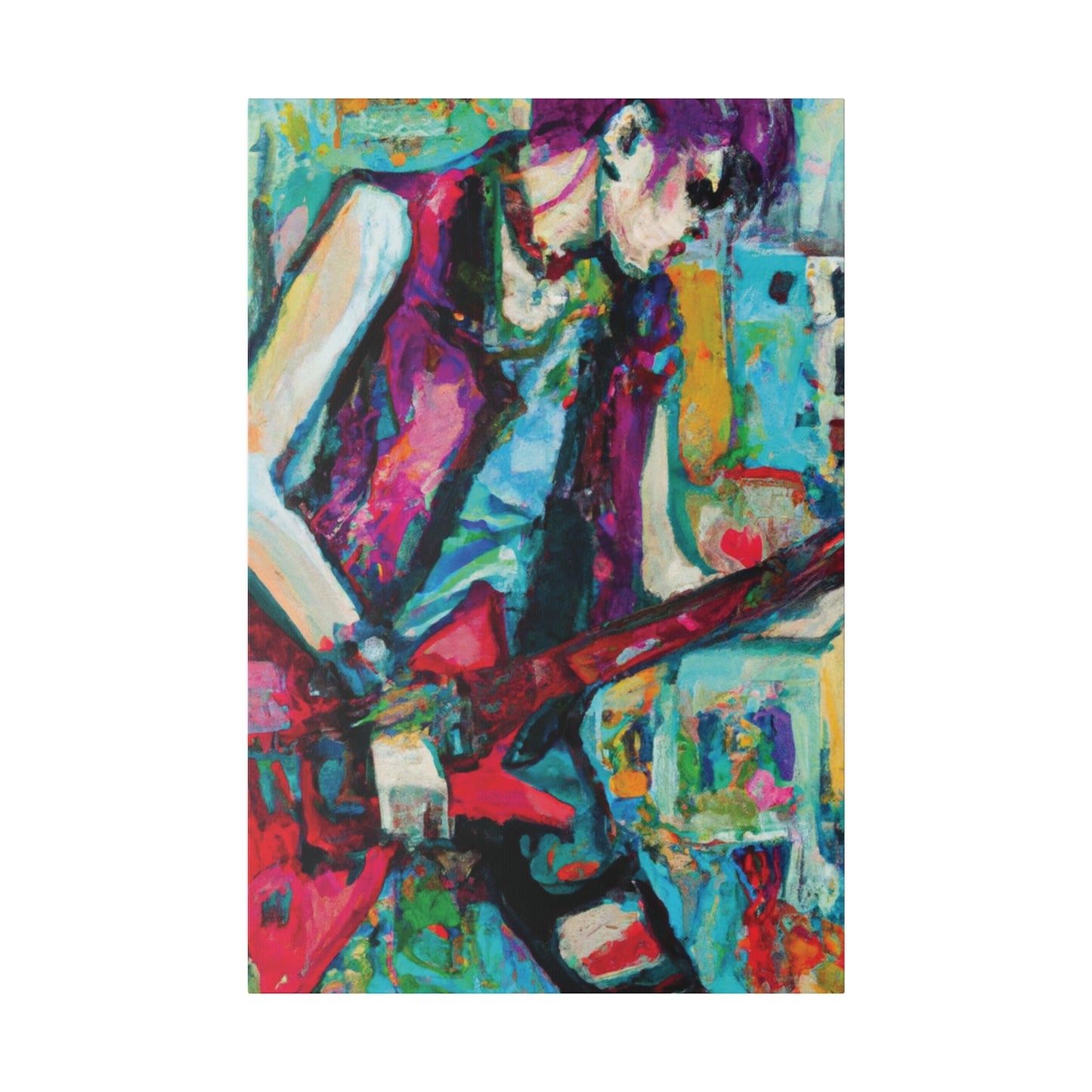 8398K - Rockstar Oil Painting Style Print | Poster | Home Decor | Wall Art | Music Art | Canvas