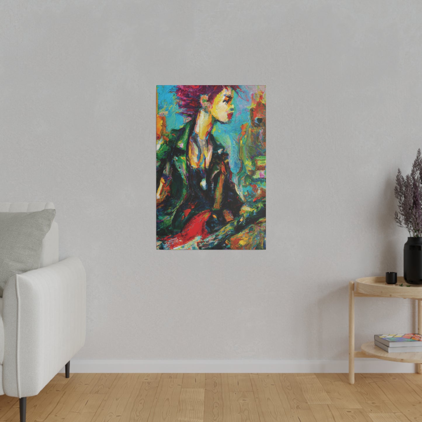 7063X - Rockstar Oil Painting Style Print | Poster | Home Decor | Wall Art | Music Art | Canvas