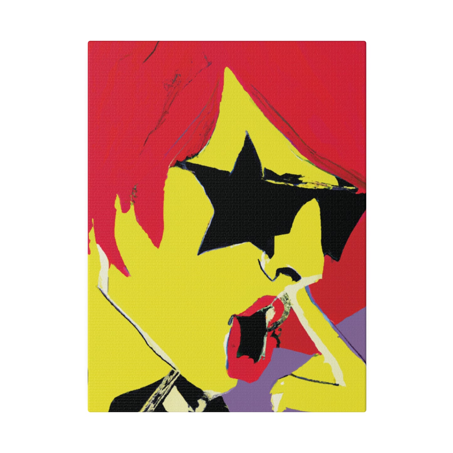 7485G - Rockstar Painting Print | Face | Abstract | Poster | Home Decor | Wall Art | Music Art | Canvas