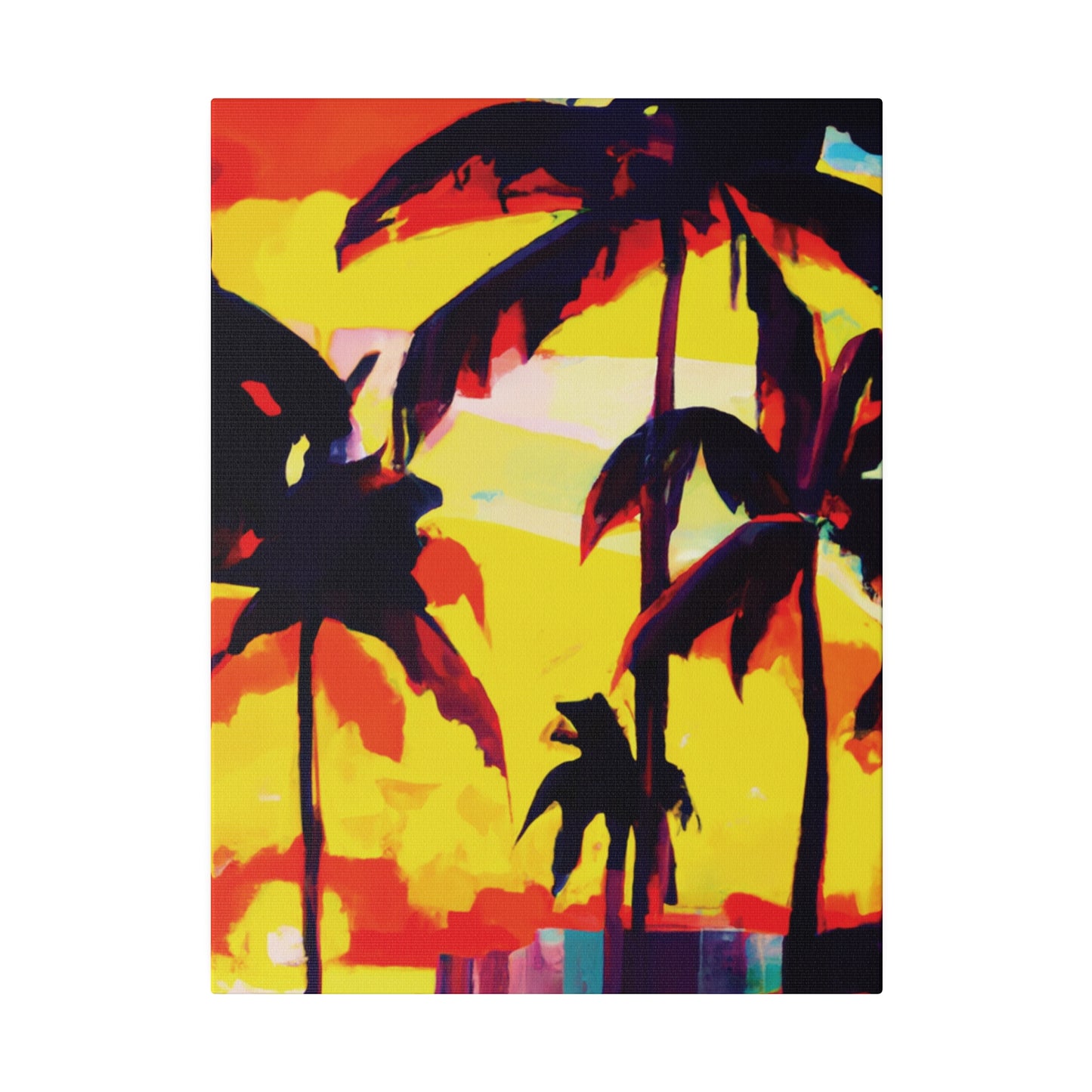 7643G - Miami Beach Sunset Painting Print | Miami | Beach | Sunset | Poster | Home Decor | Wall Art | Canvas