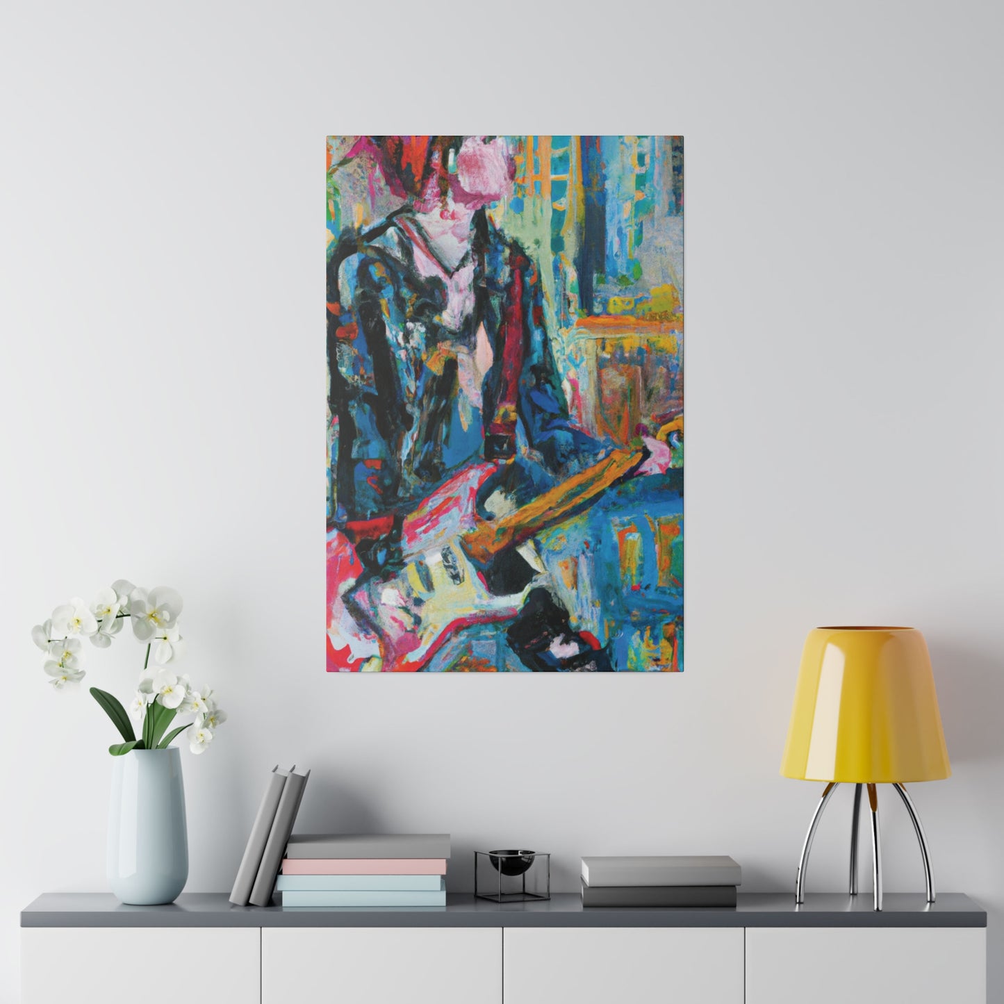 4712U - Rockstar Oil Painting Style Print | Poster | Home Decor | Wall Art | Music Art | Canvas