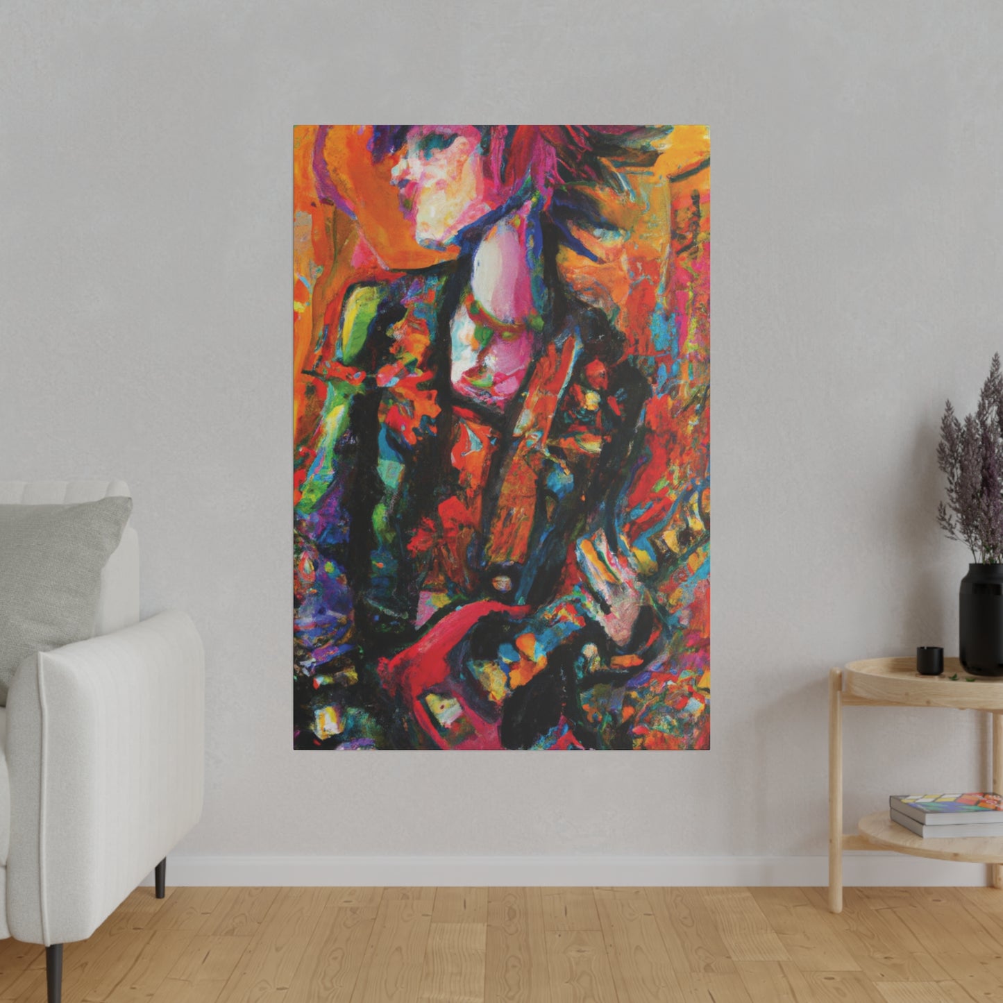 8245G - Rockstar Oil Painting Style Print | Poster | Home Decor | Wall Art | Music Art | Canvas