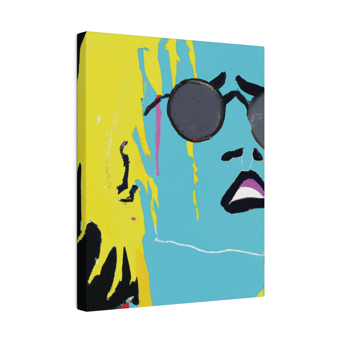 3863S - Rockstar Painting Print | Face | Abstract | Poster | Home Decor | Wall Art | Music Art | Canvas