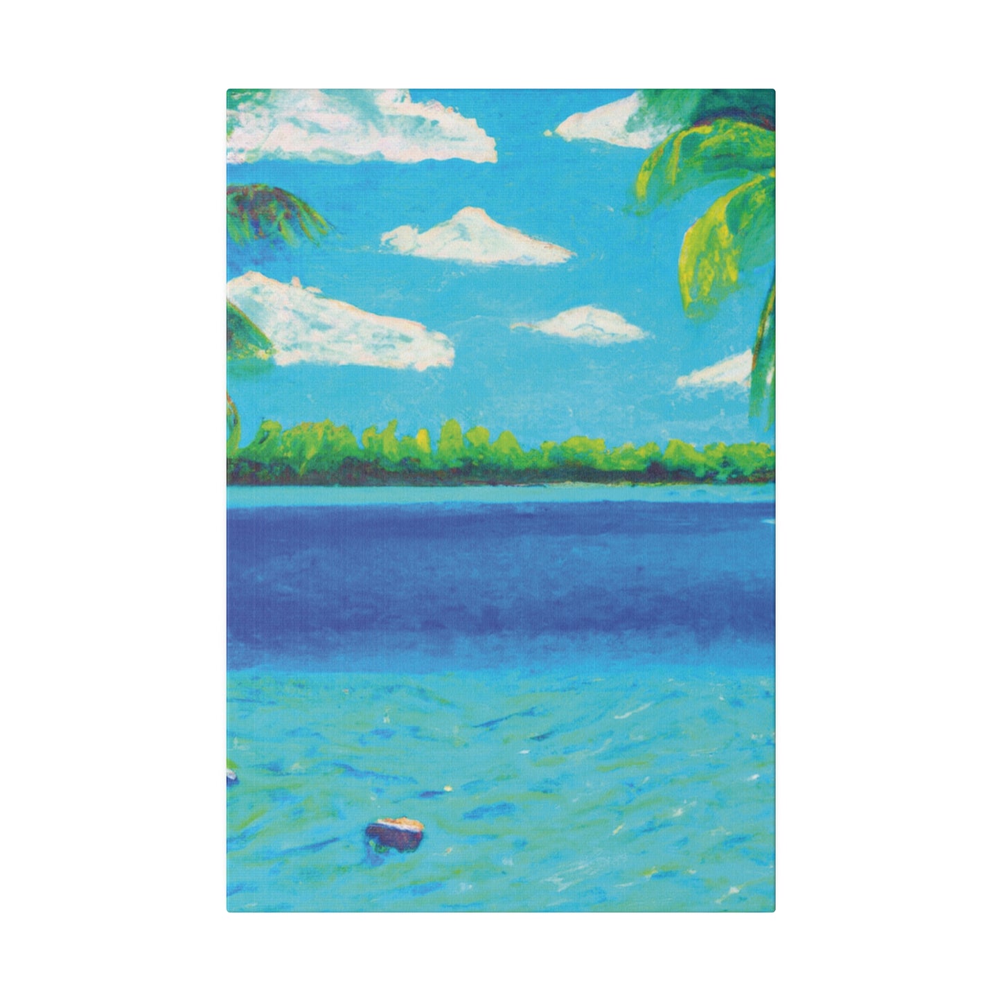 4513K - Bahamas Ocean Painting Print | Bahamas | Ocean | Beach | Poster | Home Decor | Wall Art | Canvas