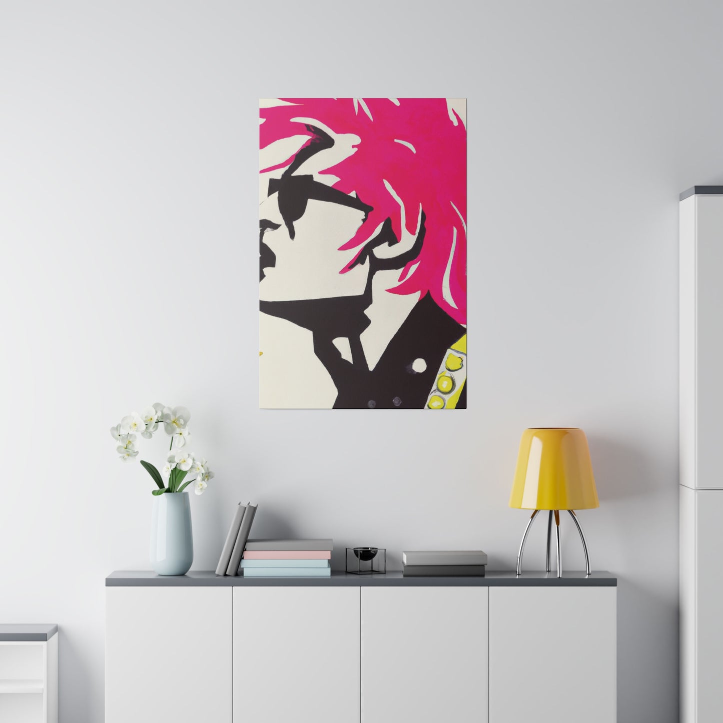 7144N - Rockstar Painting Print | Face | Abstract | Poster | Home Decor | Wall Art | Music Art | Canvas