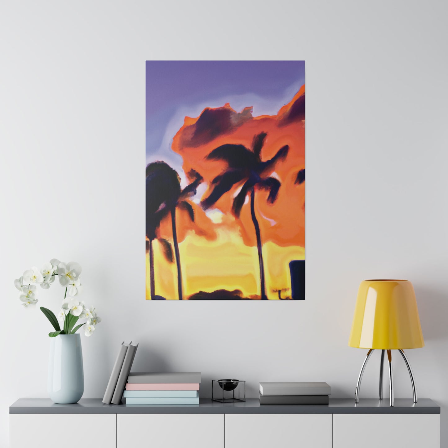 3415F - Miami Beach Sunset Painting Print | Miami | Beach | Sunset | Poster | Home Decor | Wall Art | Canvas