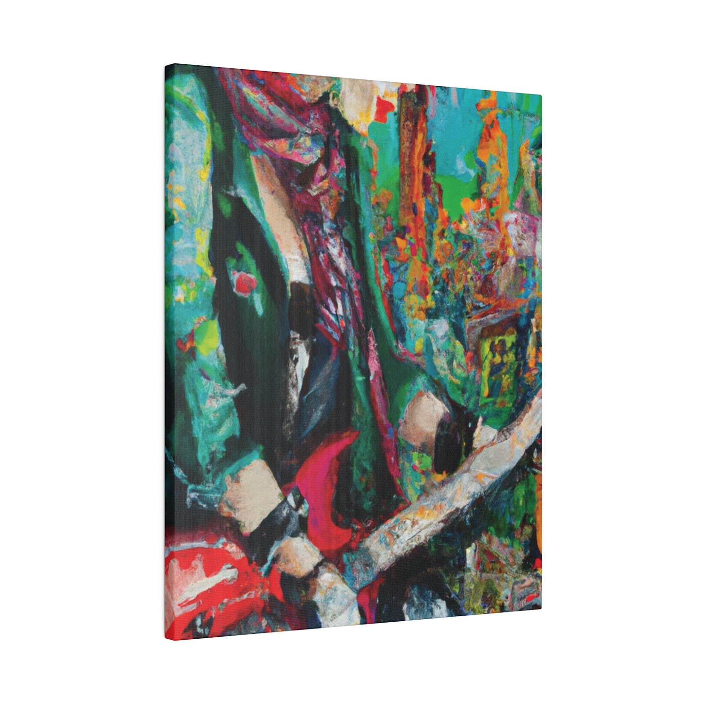 8679Y - Rockstar Oil Painting Style Print | Poster | Home Decor | Wall Art | Music Art | Canvas