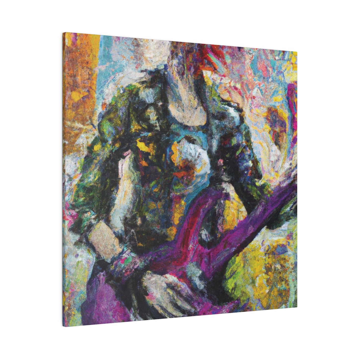 5487U - Rockstar Oil Painting Style Print | Poster | Home Decor | Wall Art | Music Art | Canvas