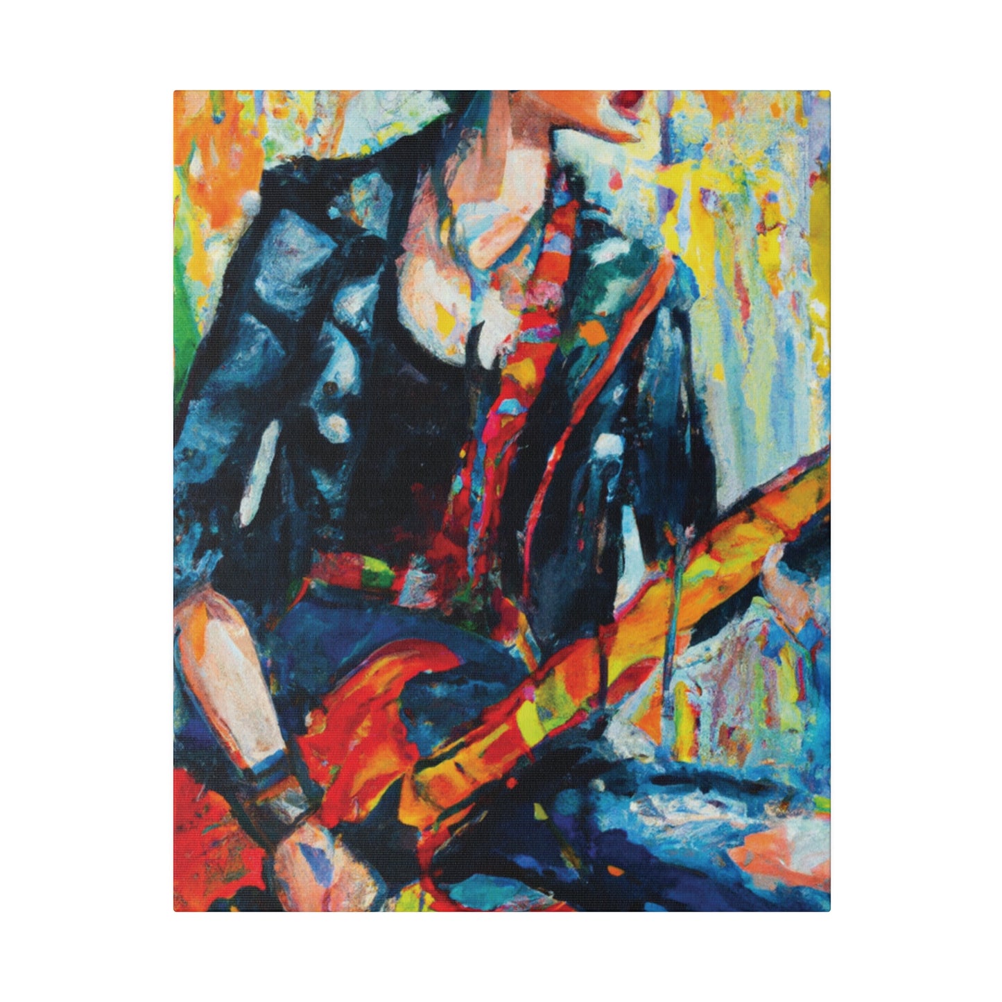 4573T - Rockstar Oil Painting Style Print | Poster | Home Decor | Wall Art | Music Art | Canvas