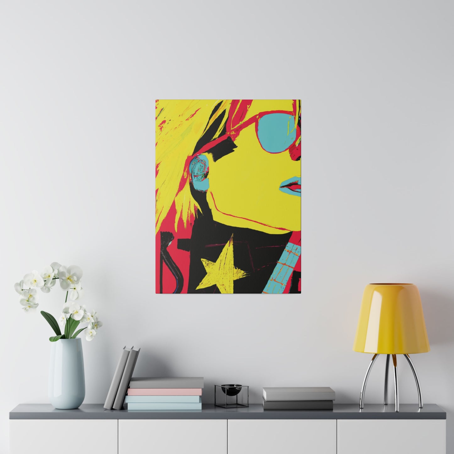 4925Q - Rockstar Painting Print | Face | Abstract | Poster | Home Decor | Wall Art | Music Art | Canvas