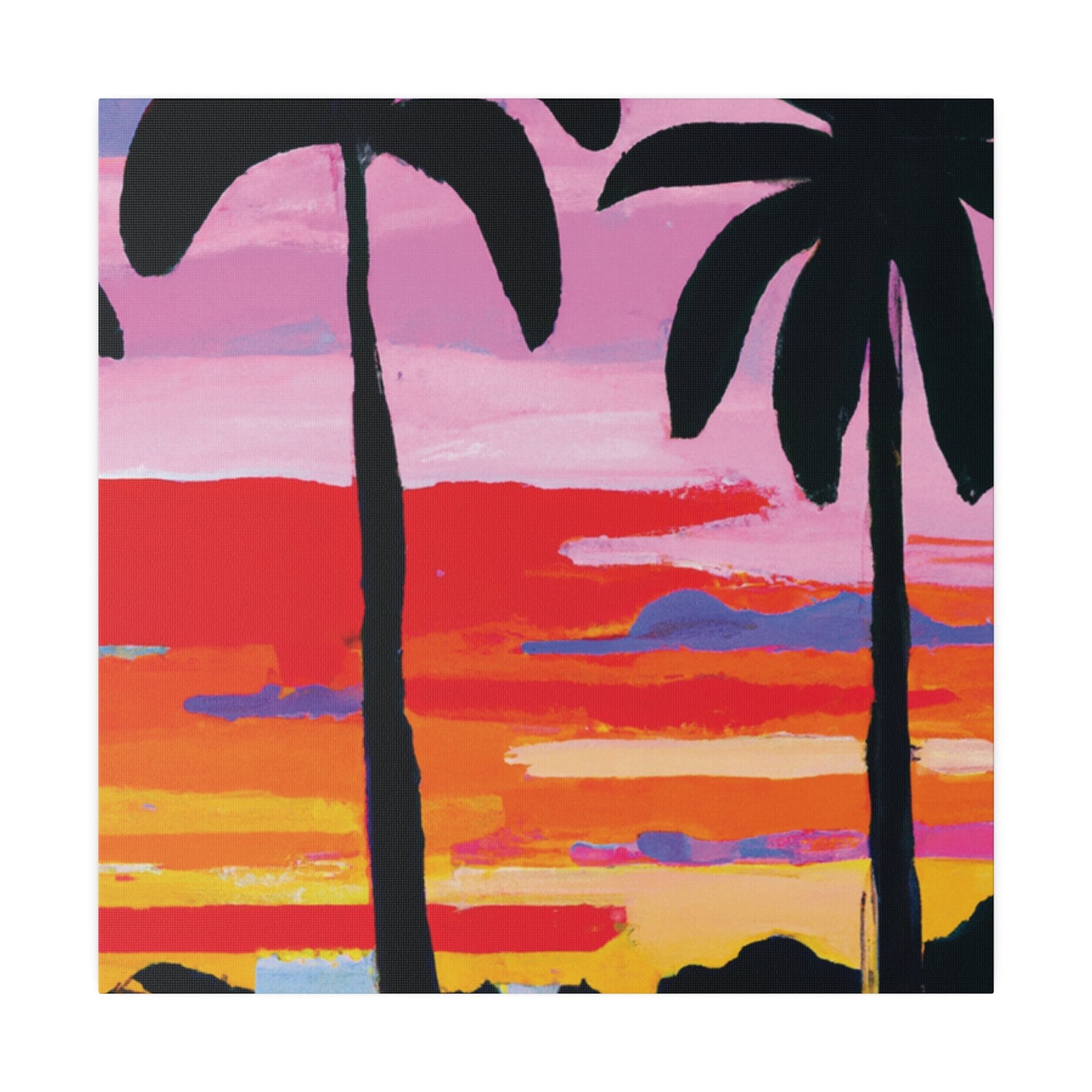 8284X - Miami Beach Sunset Painting Print | Miami | Beach | Sunset | Poster | Home Decor | Wall Art | Canvas