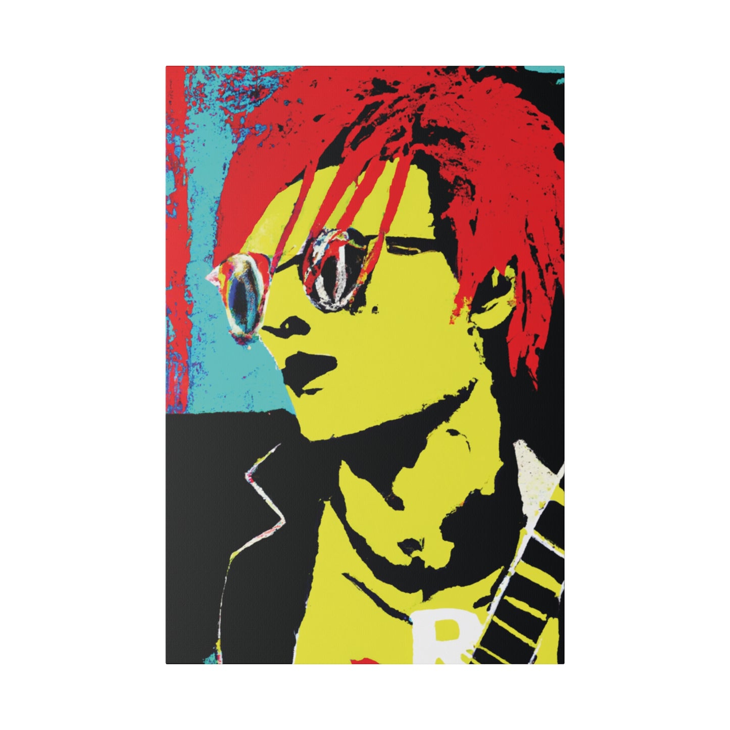 7012P - Rockstar Painting Print | Face | Abstract | Poster | Home Decor | Wall Art | Music Art | Canvas