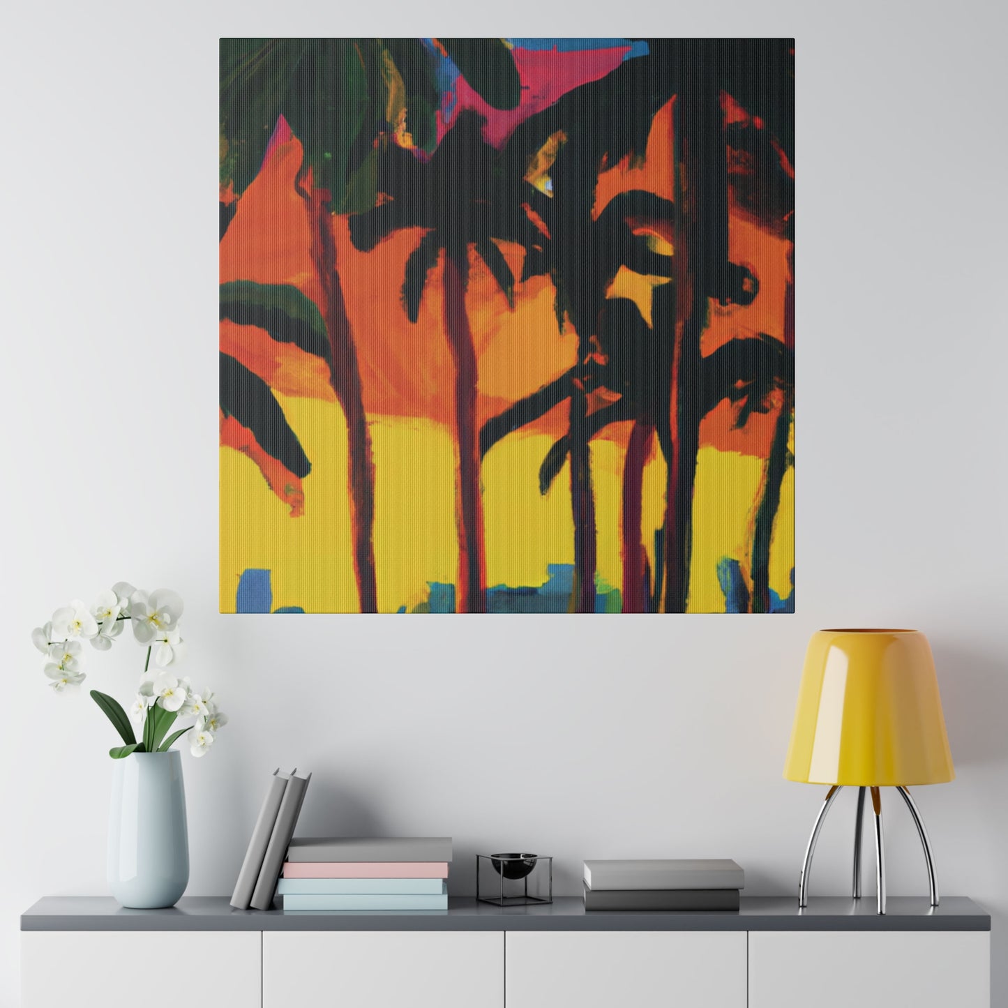 7398G - Miami Beach Sunset Painting Print | Miami | Beach | Sunset | Poster | Home Decor | Wall Art | Canvas