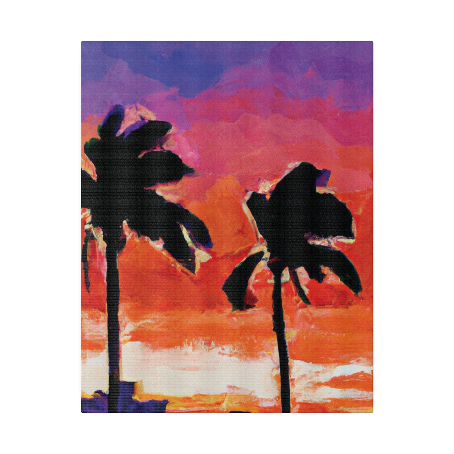 3243X - Miami Beach Sunset Painting Print | Miami | Beach | Sunset | Poster | Home Decor | Wall Art | Canvas