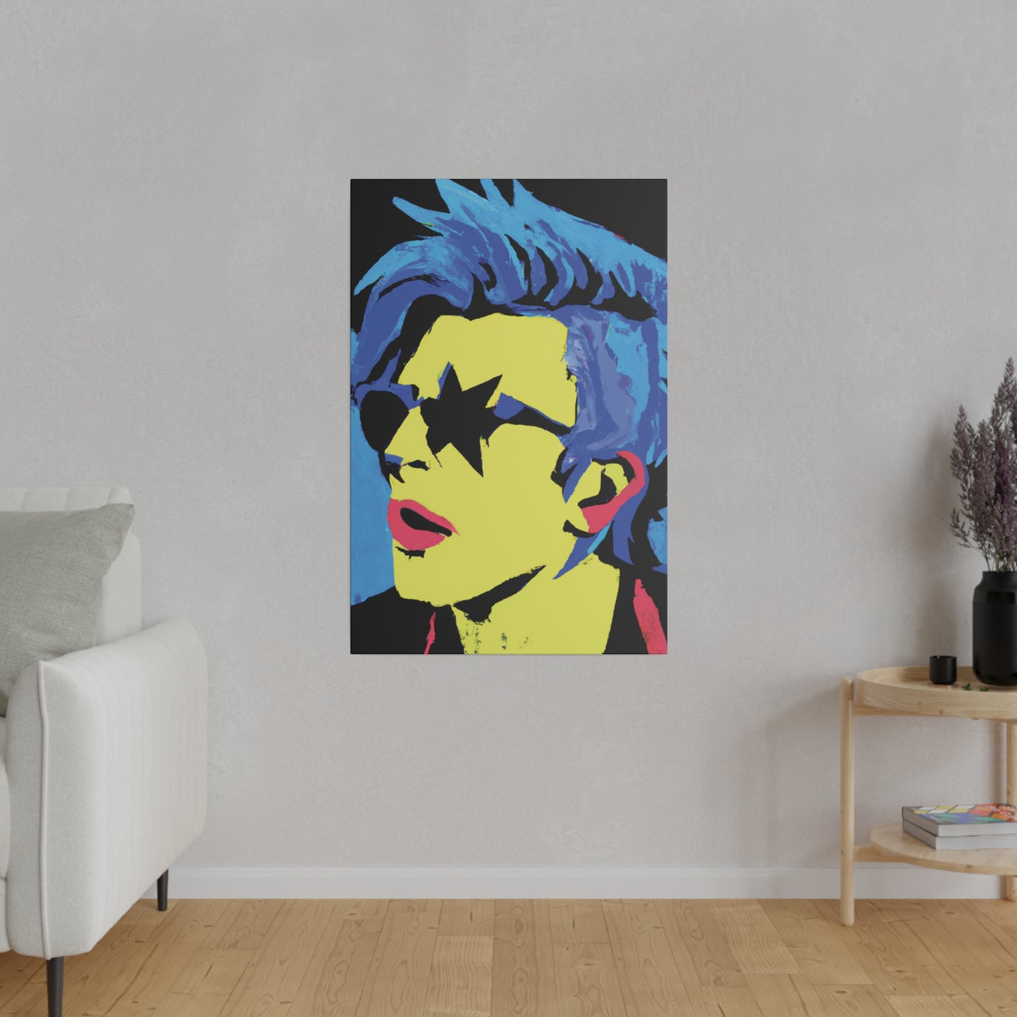 9361F - Rockstar Painting Print | Face | Abstract | Poster | Home Decor | Wall Art | Music Art | Canvas