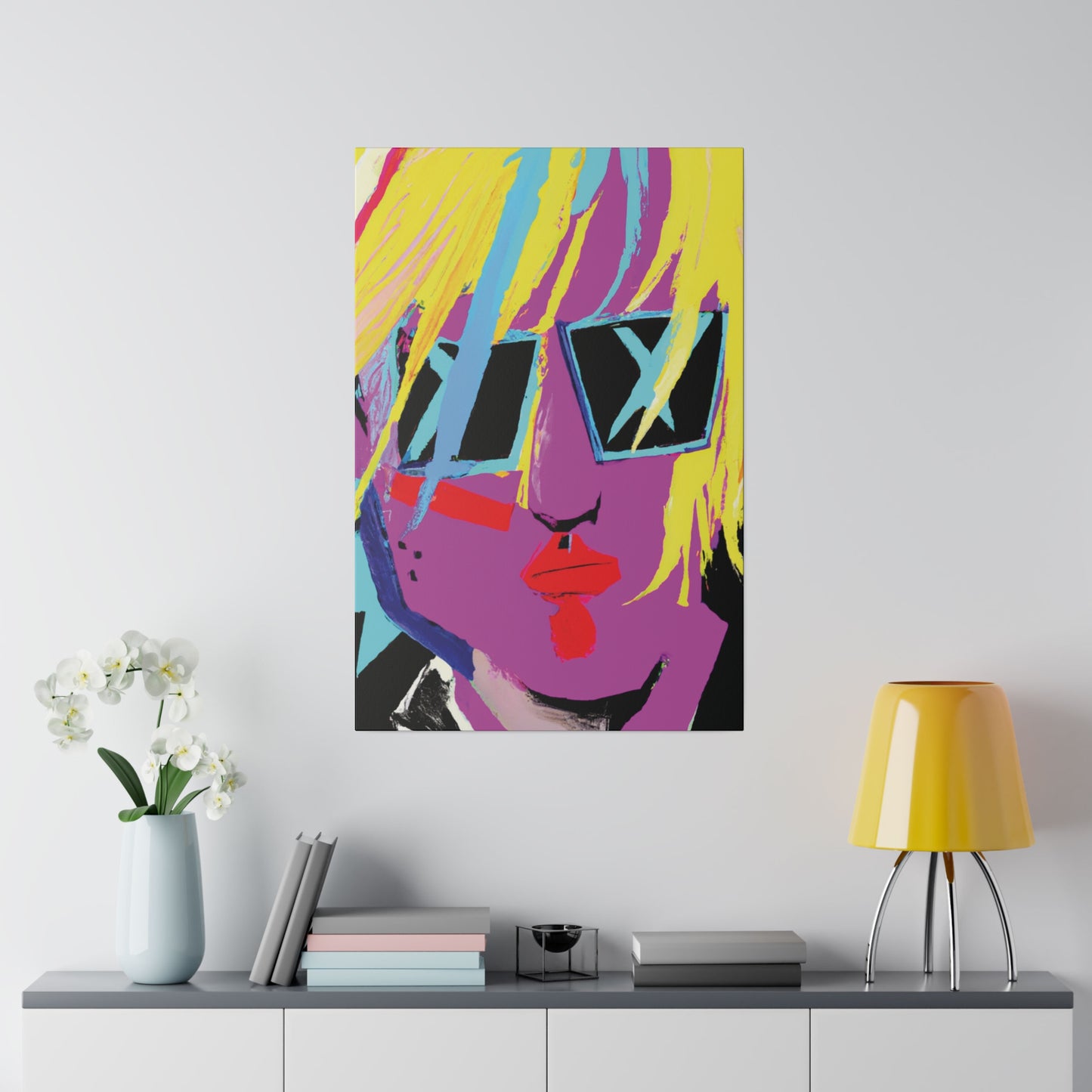 1712U - Rockstar Painting Print | Face | Abstract | Poster | Home Decor | Wall Art | Music Art | Canvas