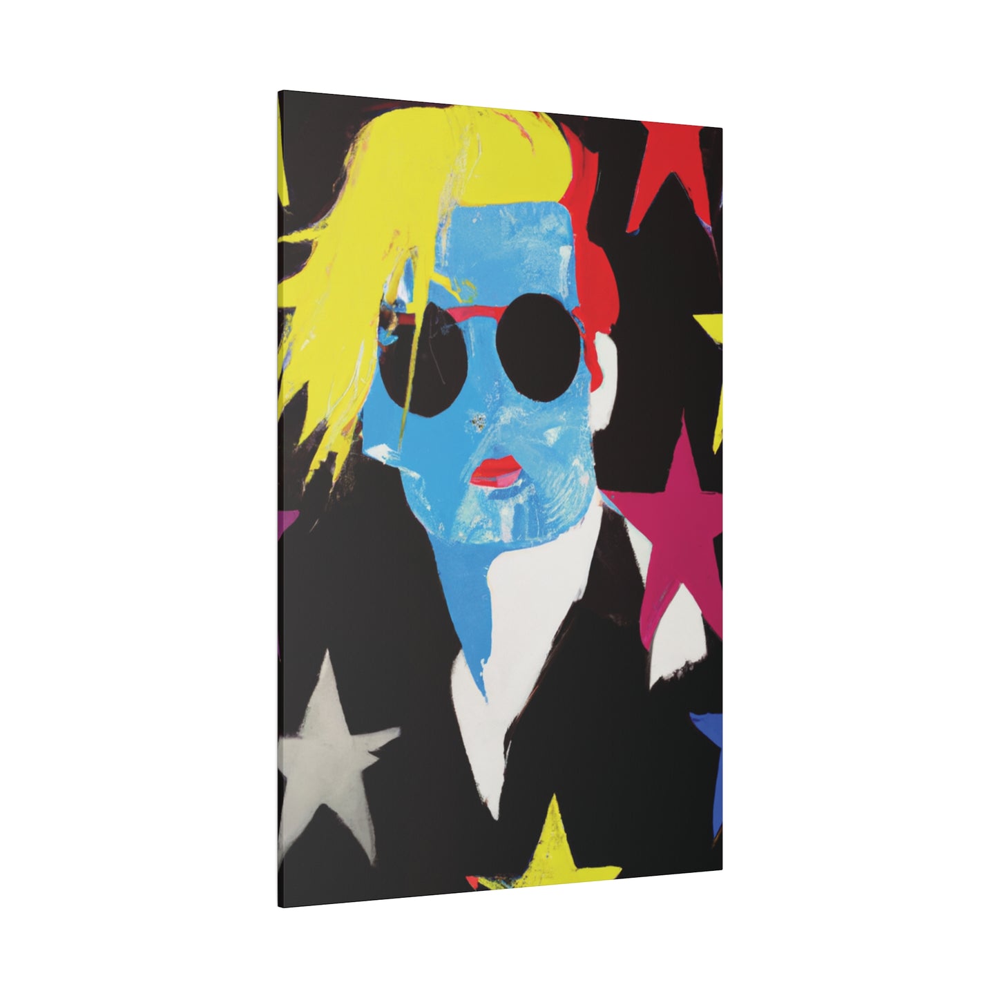 9993U - Rockstar Painting Print | Face | Abstract | Poster | Home Decor | Wall Art | Music Art | Canvas