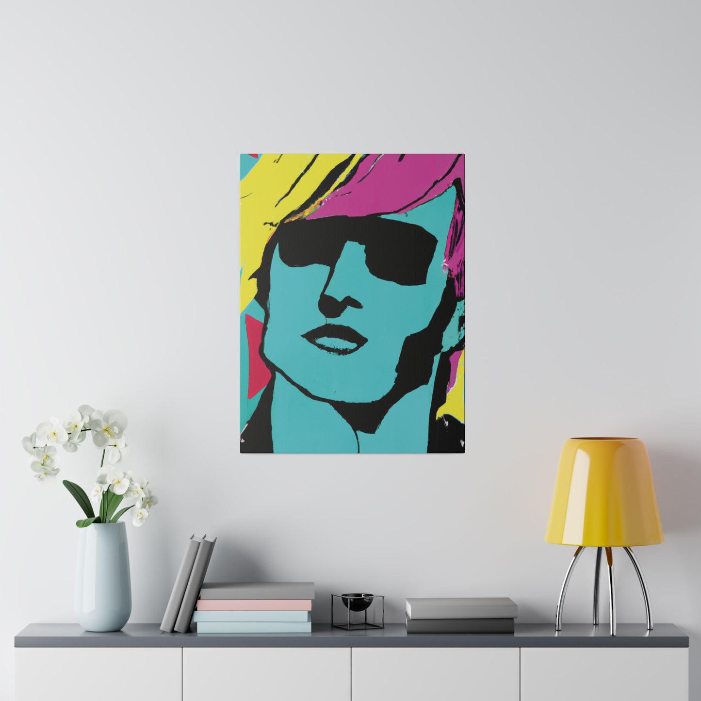 8753H - Rockstar Painting Print | Face | Abstract | Poster | Home Decor | Wall Art | Music Art | Canvas