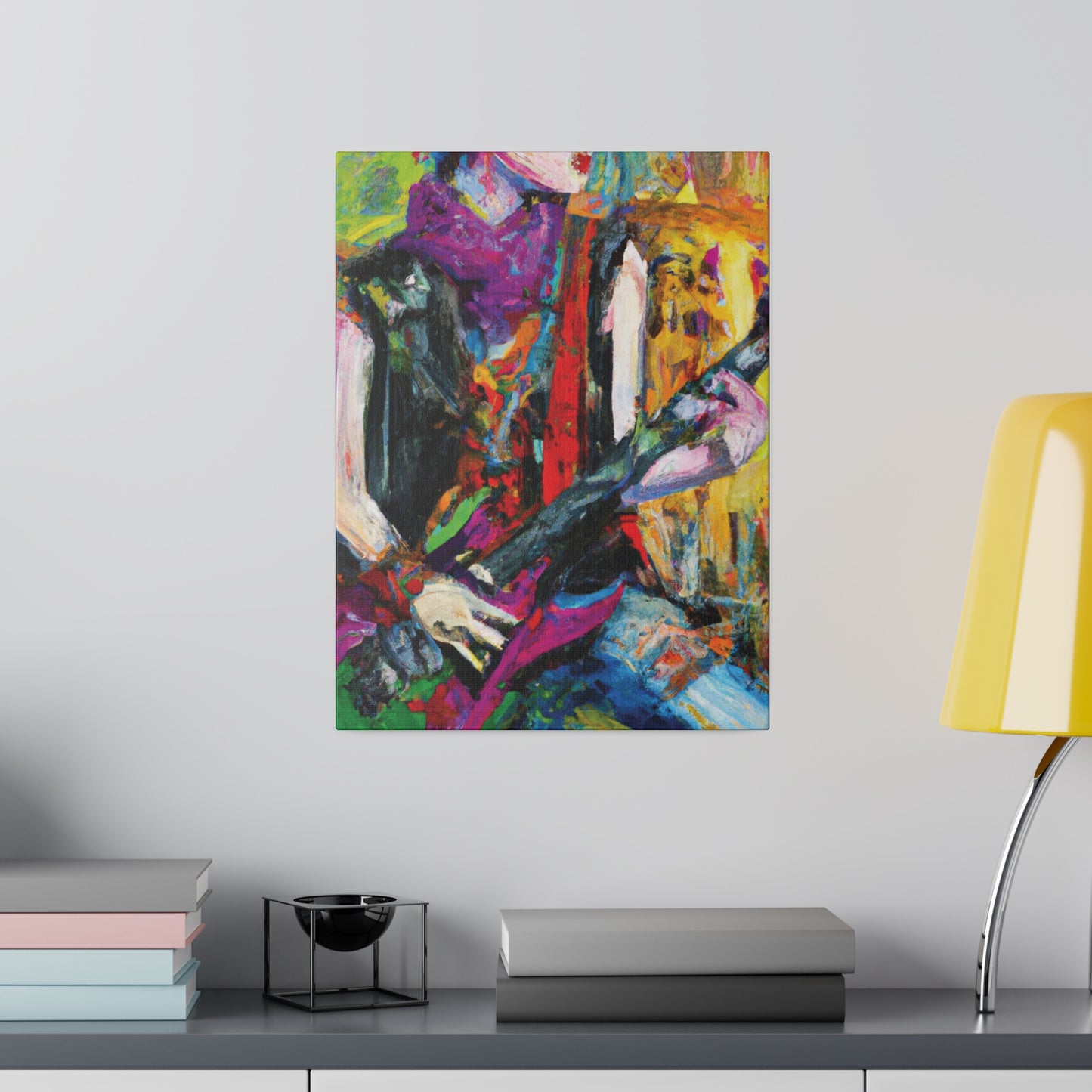 3088A - Rockstar Oil Painting Style Print | Poster | Home Decor | Wall Art | Music Art | Canvas