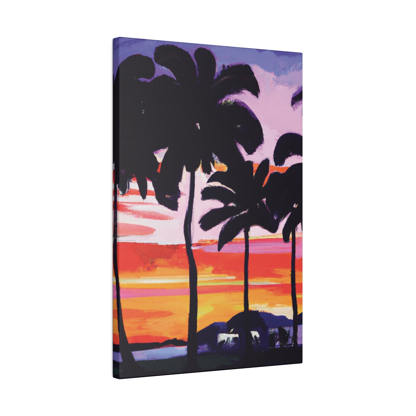 2948T - Miami Beach Sunset Painting Print | Miami | Beach | Sunset | Poster | Home Decor | Wall Art | Canvas