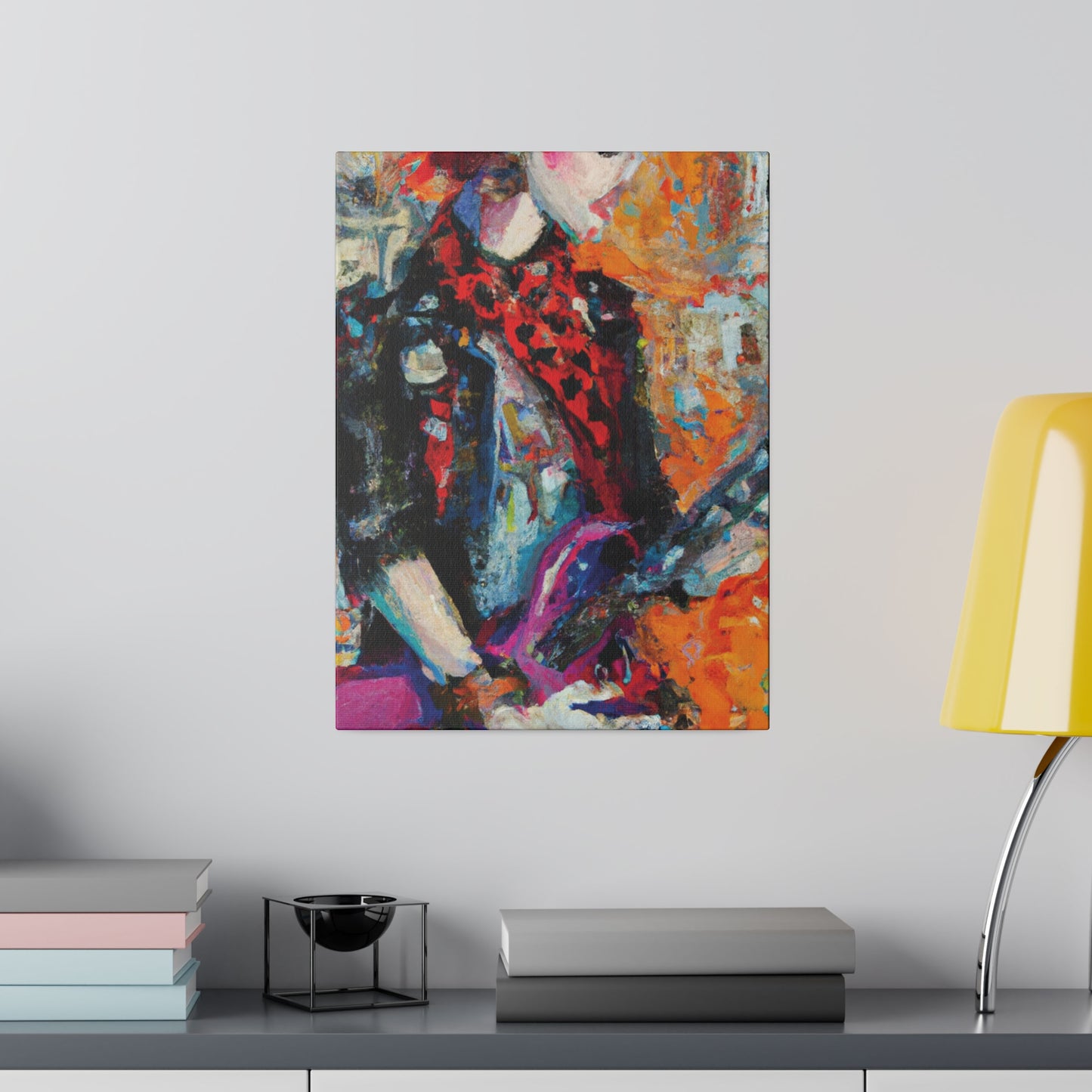 9348Q - Rockstar Oil Painting Style Print | Poster | Home Decor | Wall Art | Music Art | Canvas
